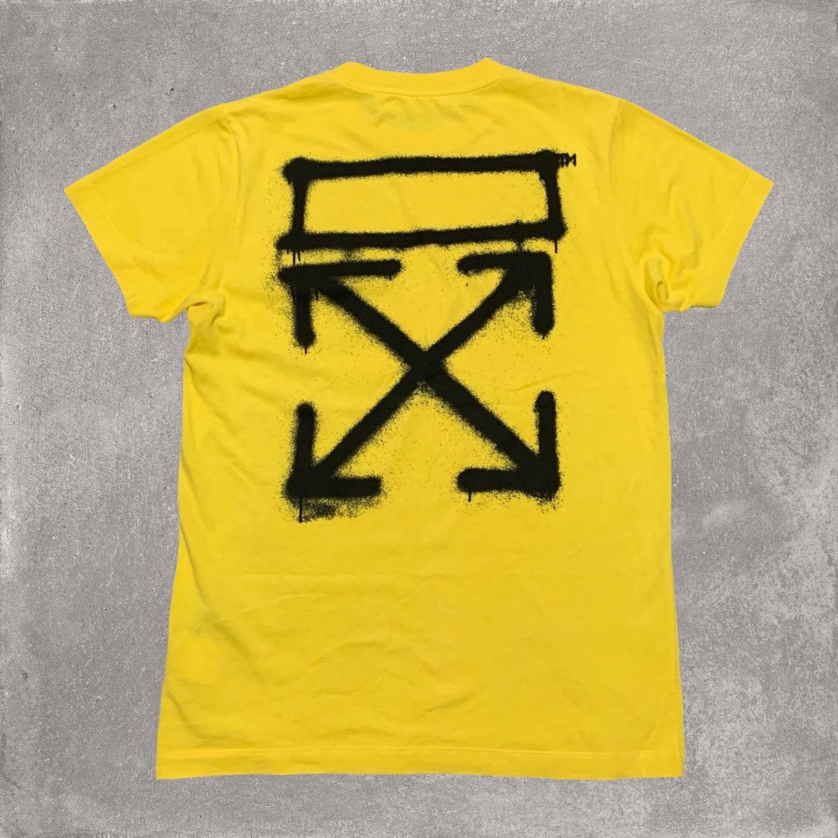 Off-White Off White Small Graffiti Arrows Yellow Tee Virgil Abloh Size US S / EU 44-46 / 1 - 1 Thumbnail