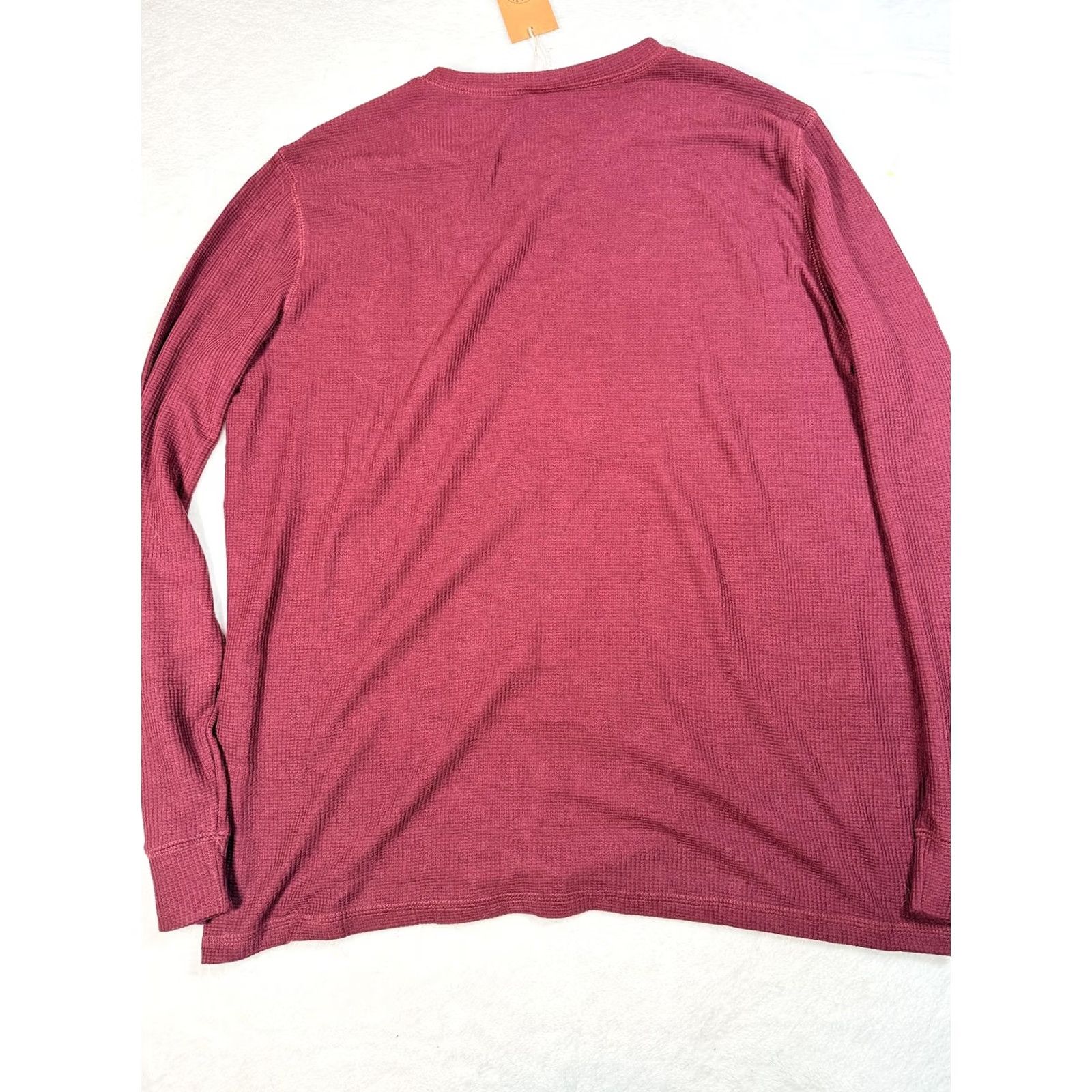 Vintage SAILWIND Shirt Mens XL Red Long Sleeve Thermal Waffle Knit Crew Neck Top Size US XL / EU 56 / 4 - 4 Thumbnail