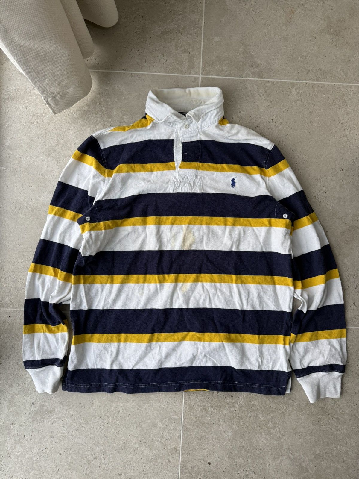 Polo Ralph Lauren Vintage Polo Ralph Lauren Rugby Stripe Polos Size US L / EU 52-54 / 3 - 1 Thumbnail