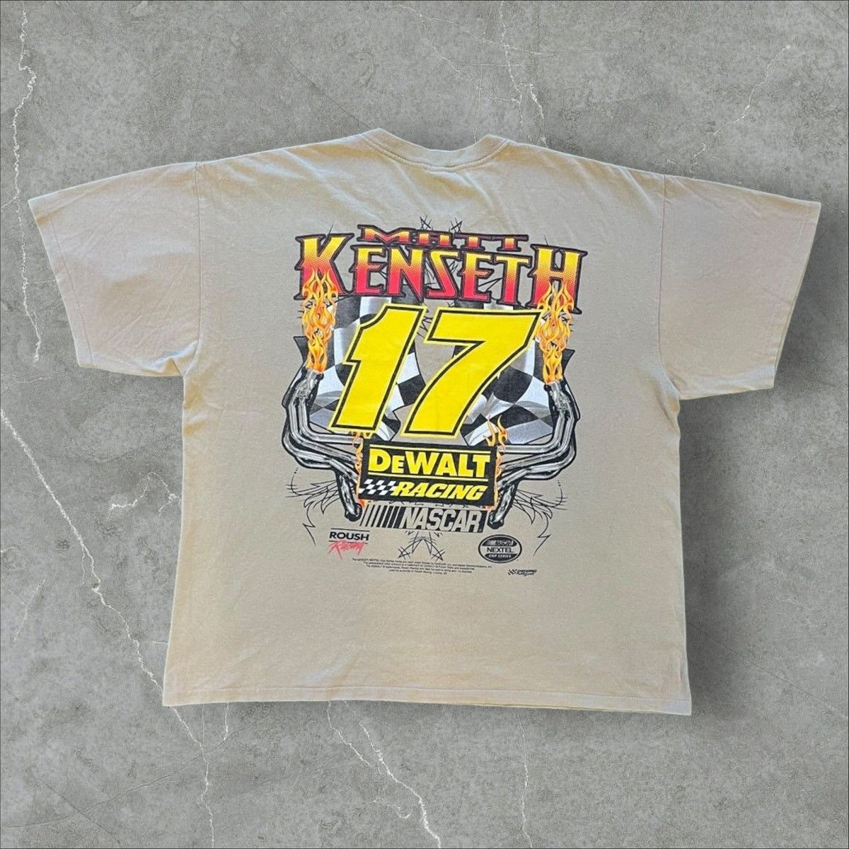 Vintage Matt Kenseth 17 DeWalt Racing NASCAR Flame T shirt Tee Size US XXL / EU 58 / 5 - 1 Thumbnail