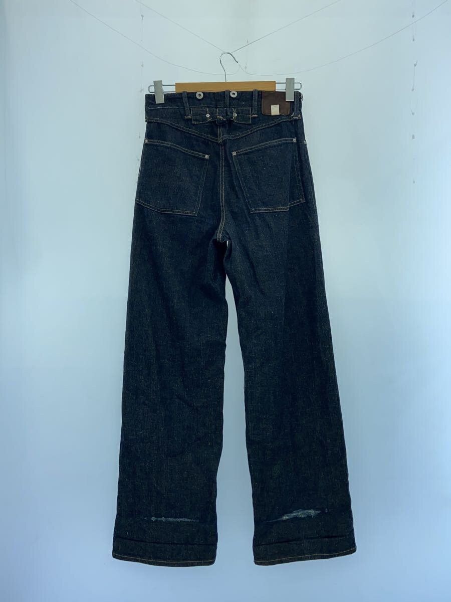 Cotton Denim Trousers C. 1920s Damaged Indigo