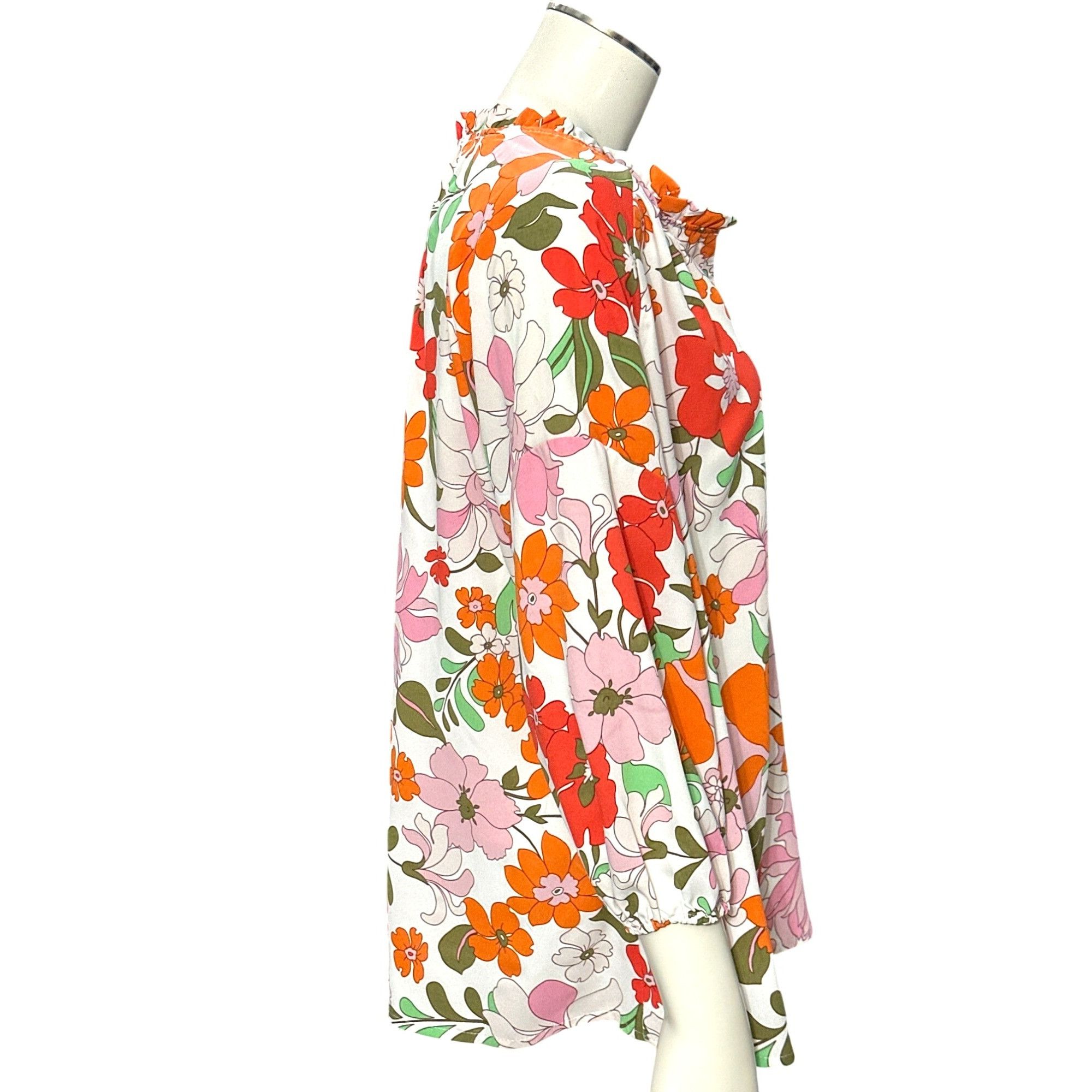 Other CCC Sheer Lightweight V Neck Floral Print Chiffon Loose Lant Size S / US 4 / IT 40 - 4 Thumbnail