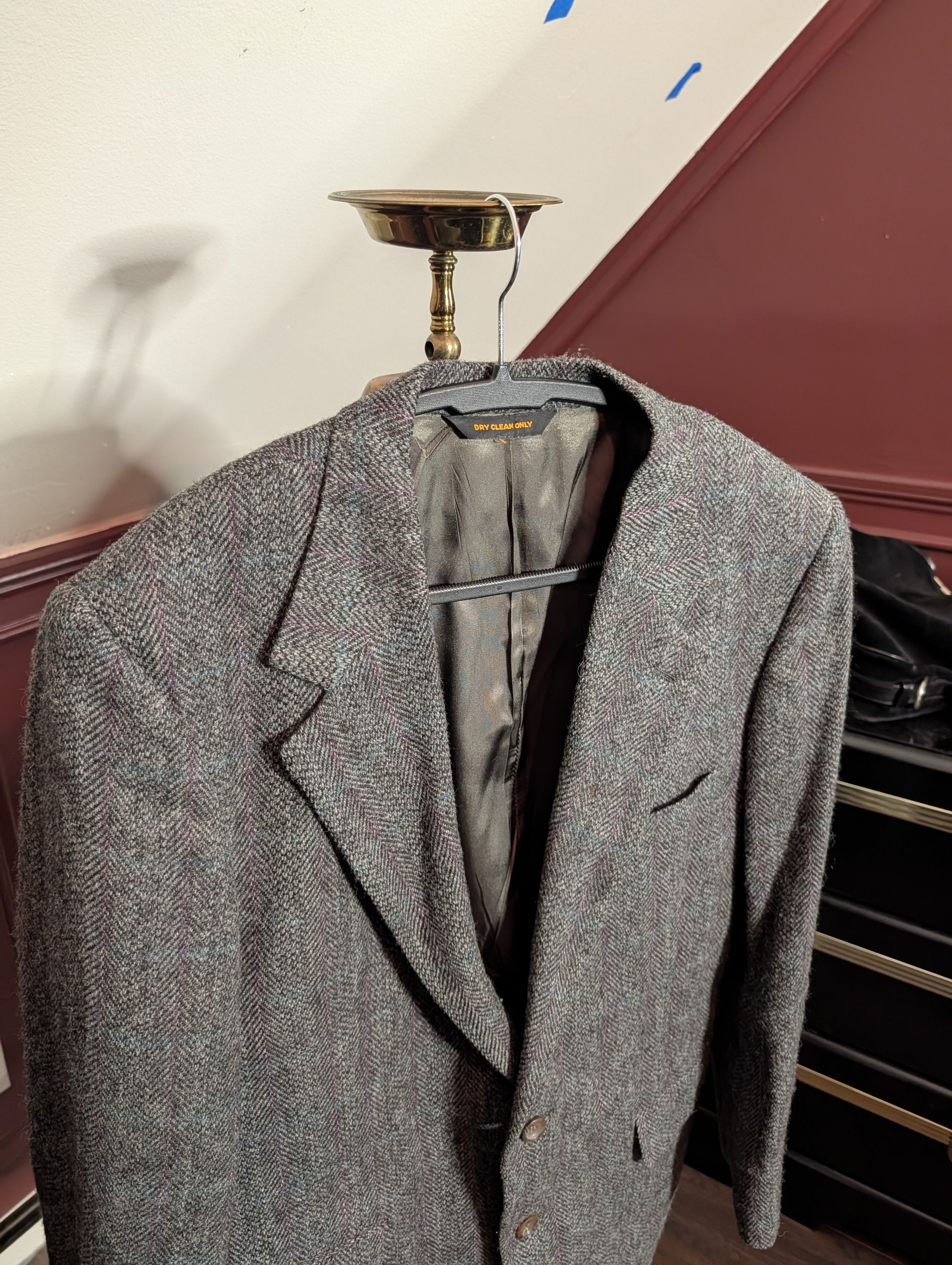 A.O. CMS A.O. White VTG soft herringbone plaid sport coat MiUSA Size 40R - 2 Thumbnail