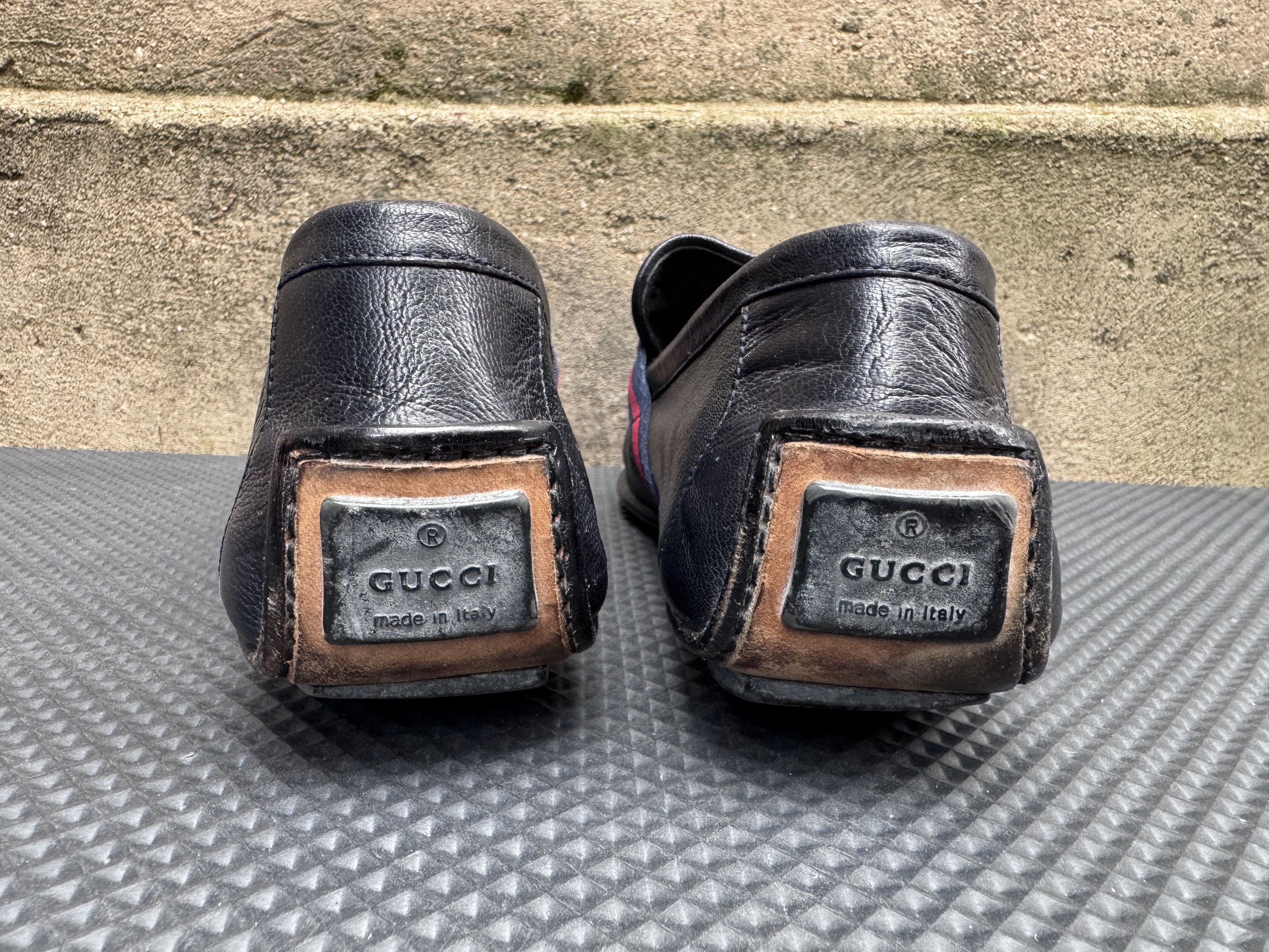 Gucci Gucci Leather Loafer Signature red and blue Web detail Size US 8.5 / EU 41-42 - 8 Thumbnail