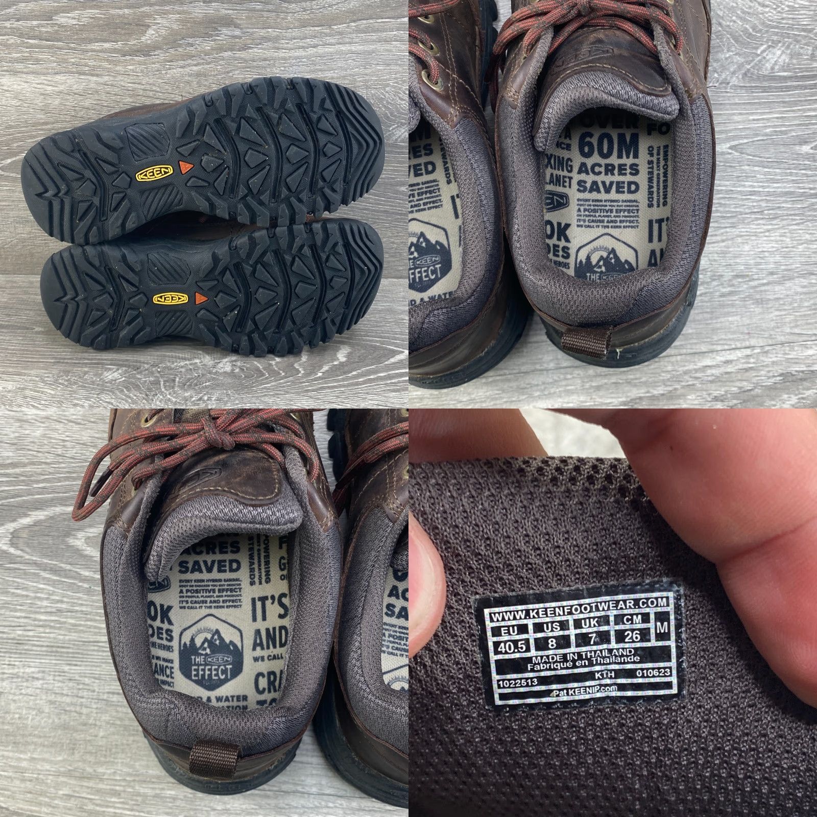 KEEN Keen Mens 8 Brown Leather Targhee III Comfort Low Top Hiking Oxfords Shoes Shirt Men - 1 Size US M / EU 48-50 / 2 - 8 Thumbnail