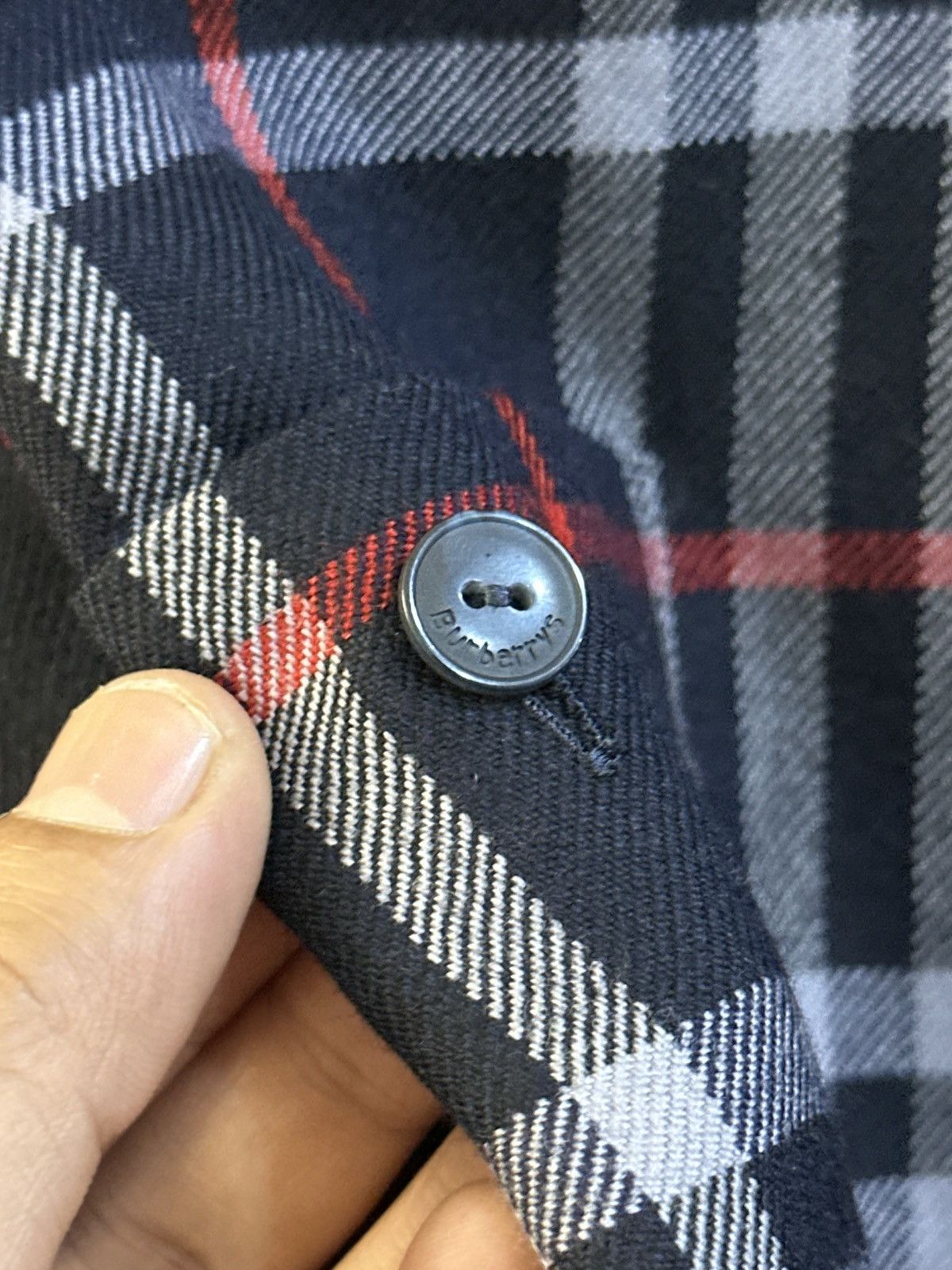 Burberry × Vintage 1990-Vintage Burberry Novacheck Padded Shoulder Button Up Size US M / EU 48-50 / 2 - 11 Thumbnail