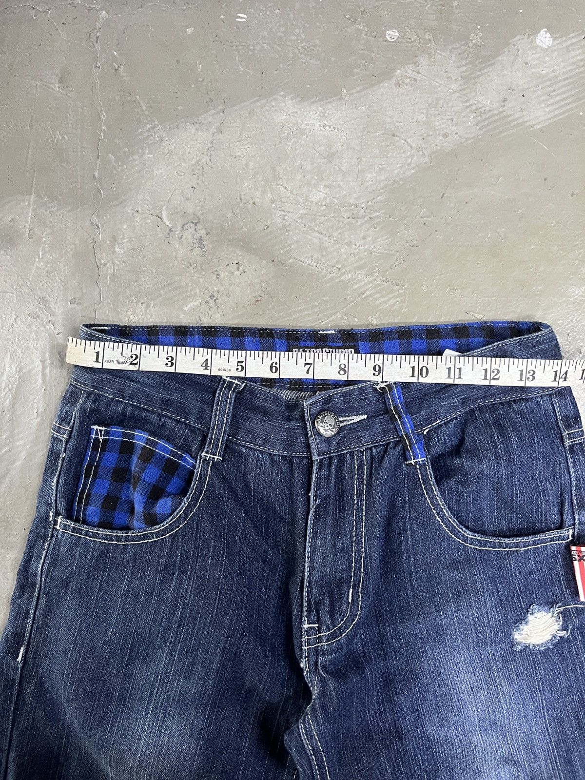 Number (N)ine 90's Batsu Distressed Punk Kurt Cobain Style Patchwork Jeans Size US 28 / EU 44 - 8 Thumbnail