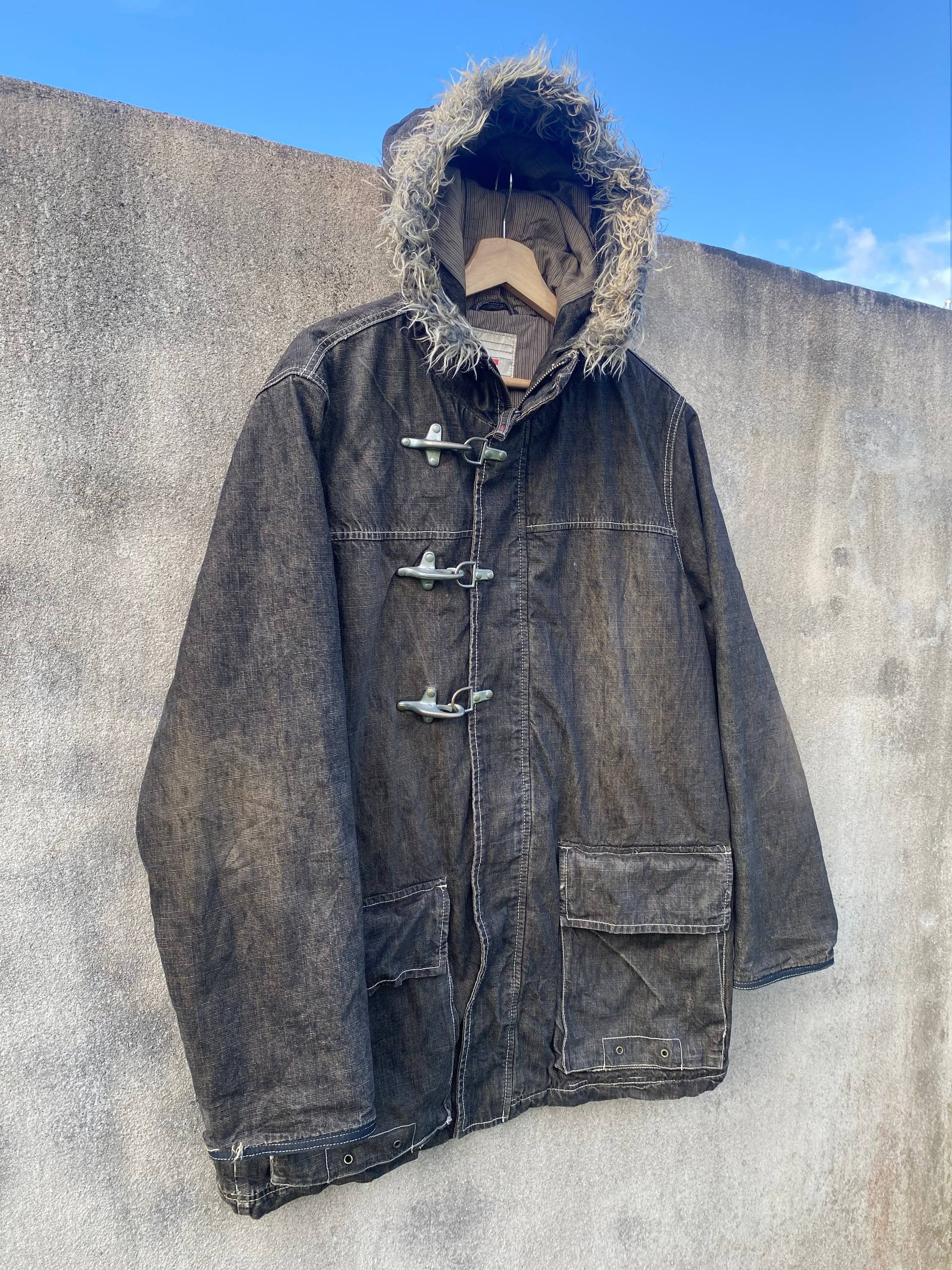 If Six Was Nine Allix+Design Y2K Japanese Grunge Fur Fireman Clasp Jacket Size US L / EU 52-54 / 3 - 2 Thumbnail