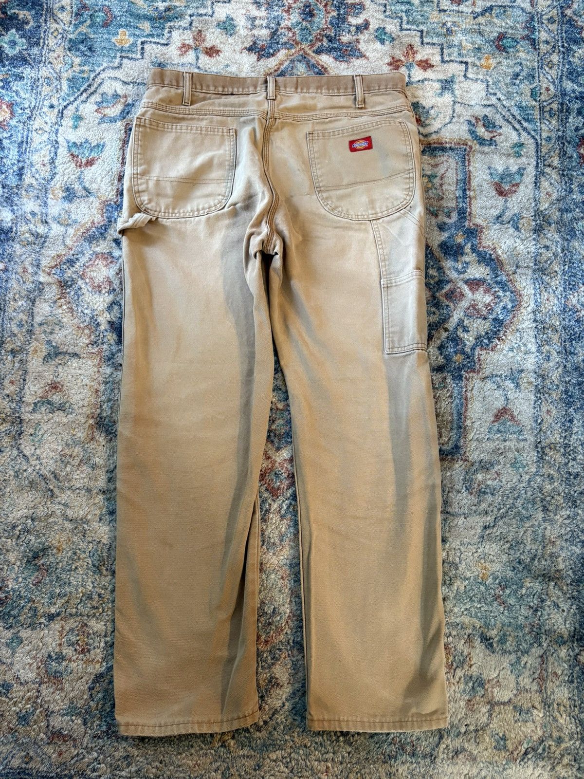 Dickies Dickies Beige DISTRESSED Workwear Pants Size 37 Size US 37 - 3 Thumbnail