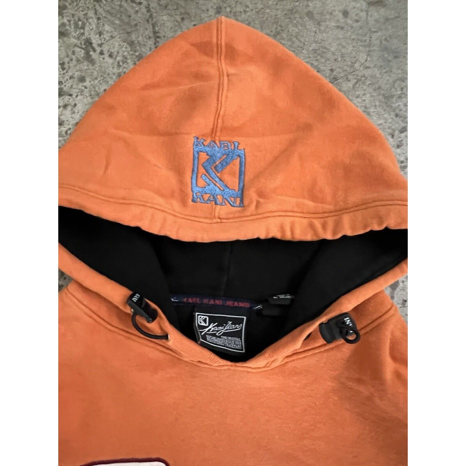 Karl Kani KARL KANI hoodie, hip hop sweatshirt, 90s, size XL Orange Size US XL / EU 56 / 4 - 5 Thumbnail