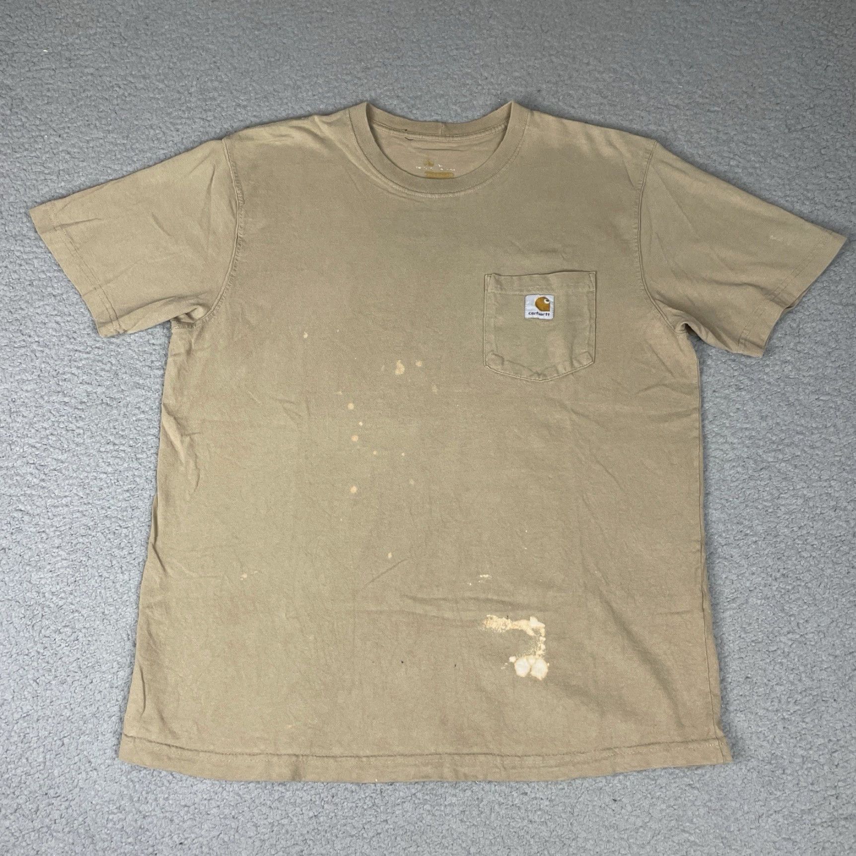 Carhartt VINTAGE Carhartt T Shirt M Brown Crew Neck Short Sleeve Pocket Distressed Grunge 90s Mens Size US M / EU 48-50 / 2 - 2 Thumbnail