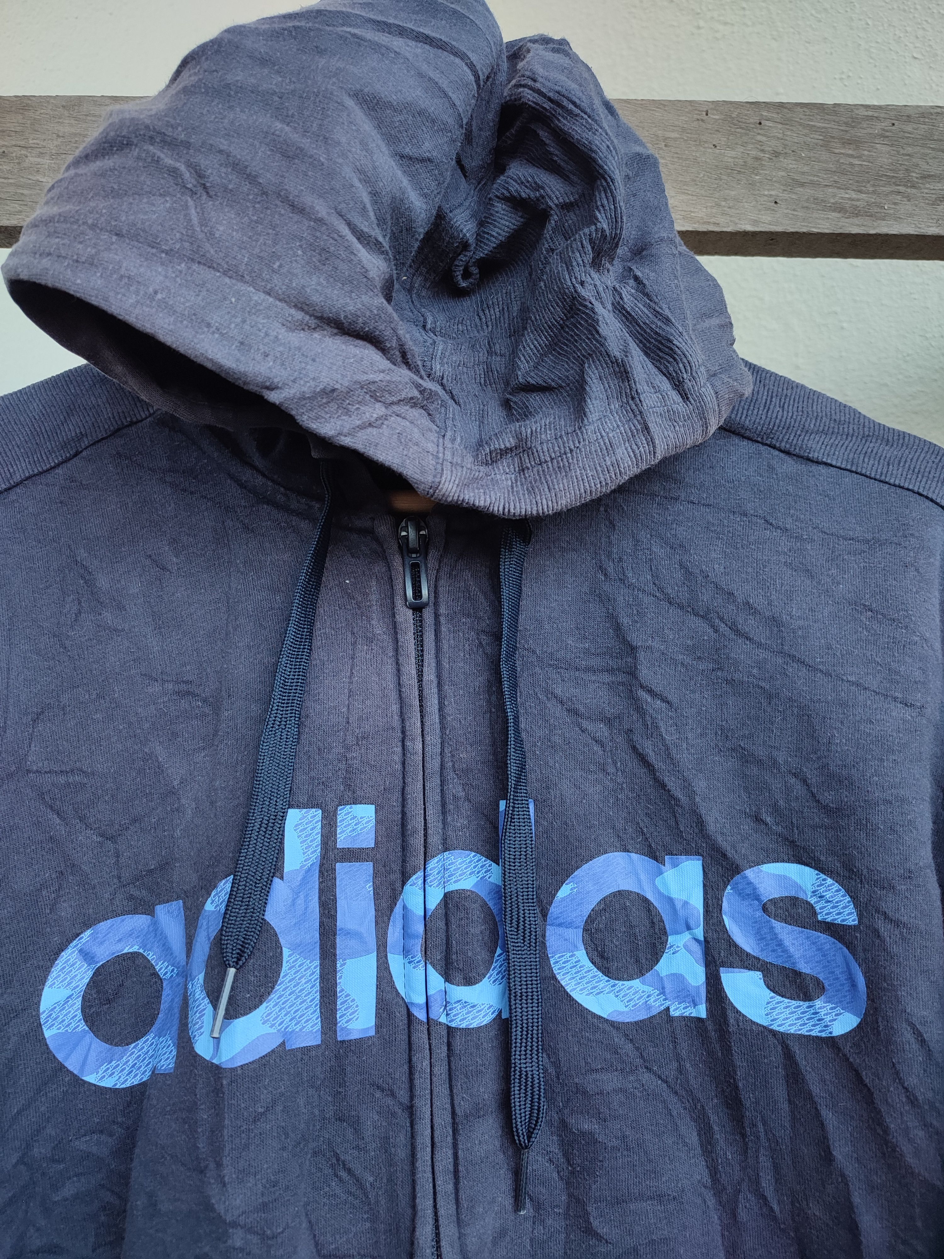 Adidas Y2K Sun Faded Adidas Zip Up Hoodies Size US L / EU 52-54 / 3 - 4 Thumbnail