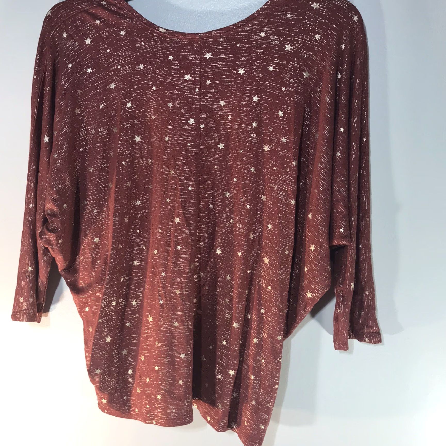 Vintage Kim & Cami Rose Stars Dolman 3/4 Sleeve Blouse Womens Size L Size L / US 10 / IT 46 - 2 Thumbnail