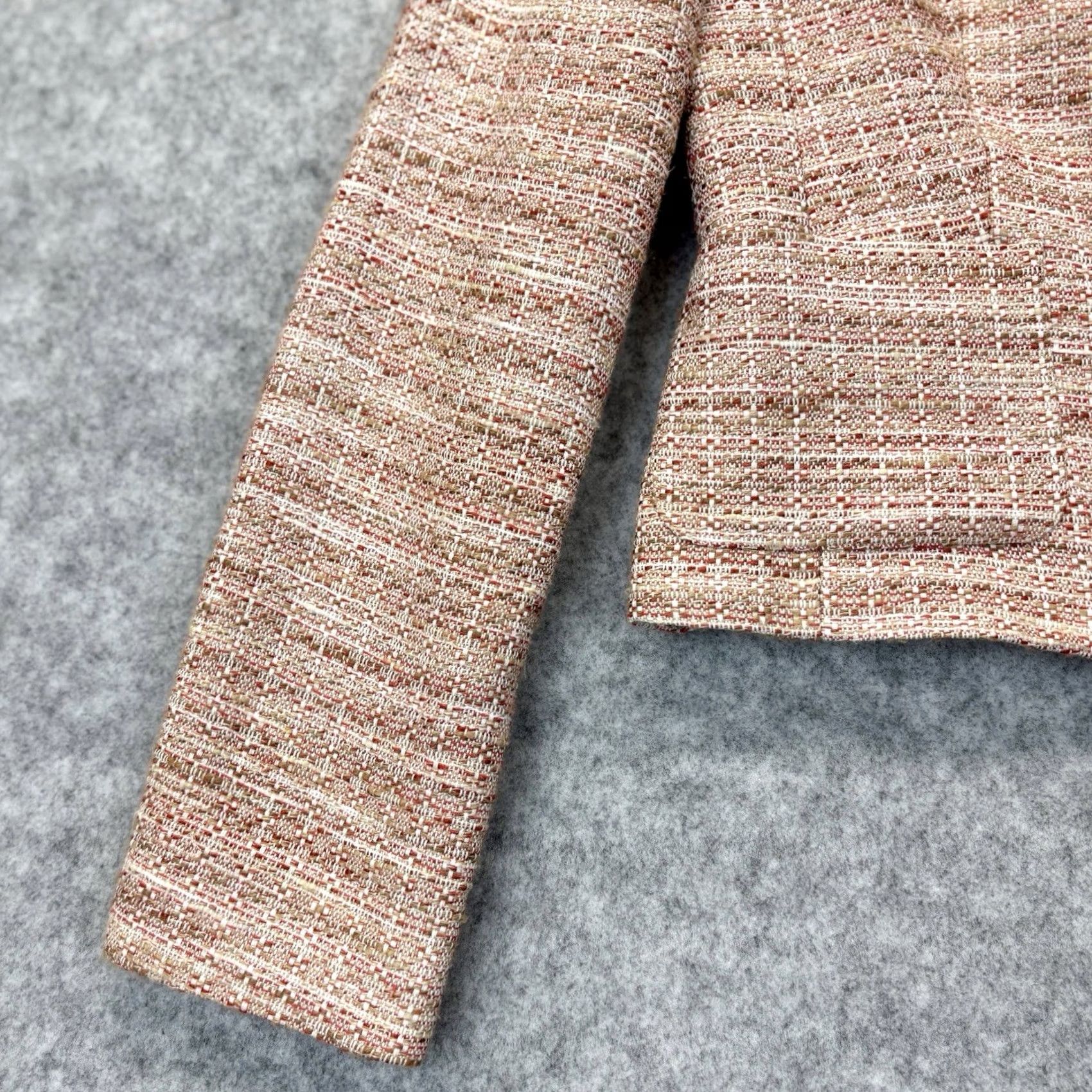 Vintage TM Lewin Crop Jacket Bailey Zip Front Size UK 12 Womens Multi Vgc Smart Casual Size XL / US 12-14 / IT 48-50 - 3 Thumbnail