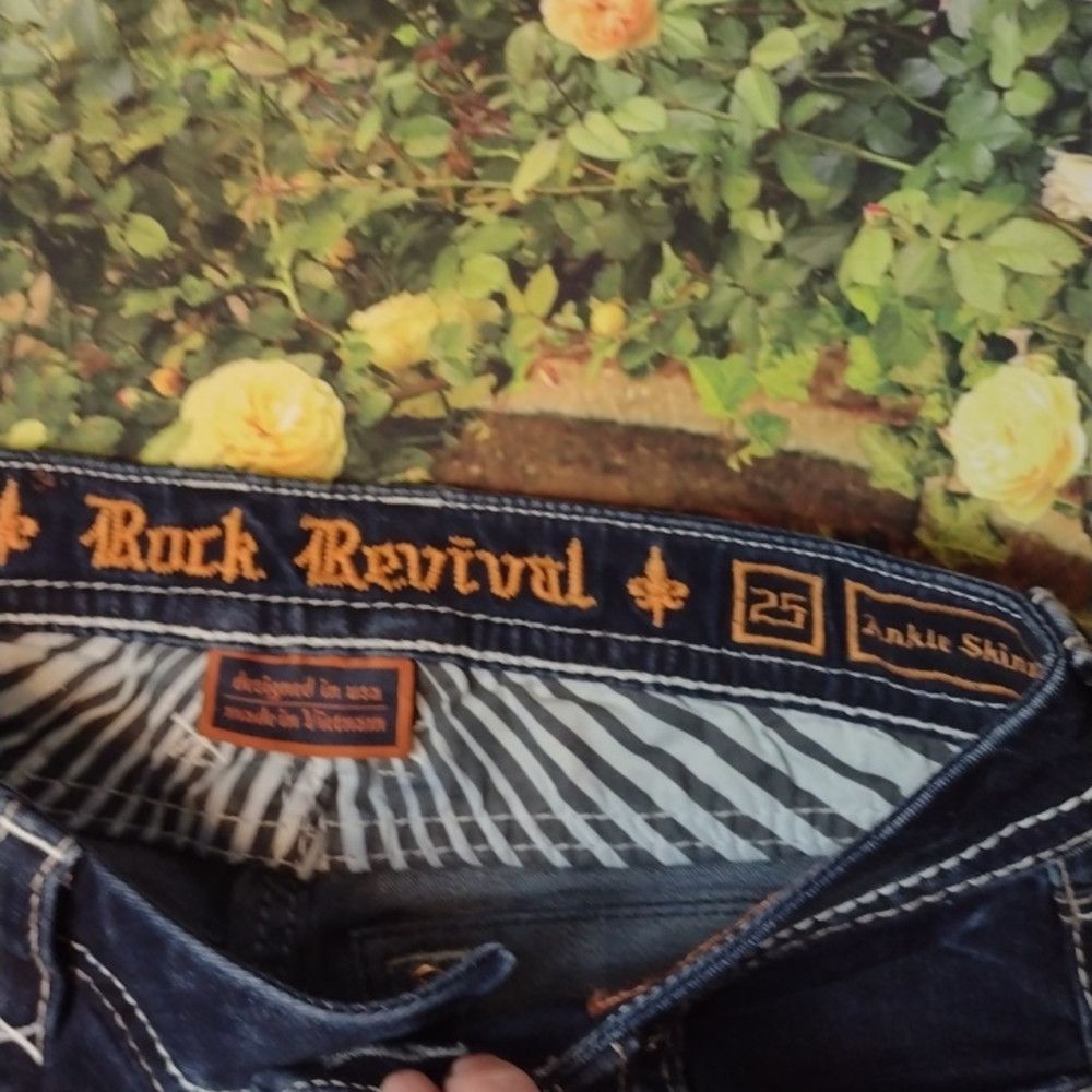 Rock Revival ROCK REVIVAL - martia ankle skinny jeans size 25 Size 25" / US 0 / IT 36 - 4 Thumbnail