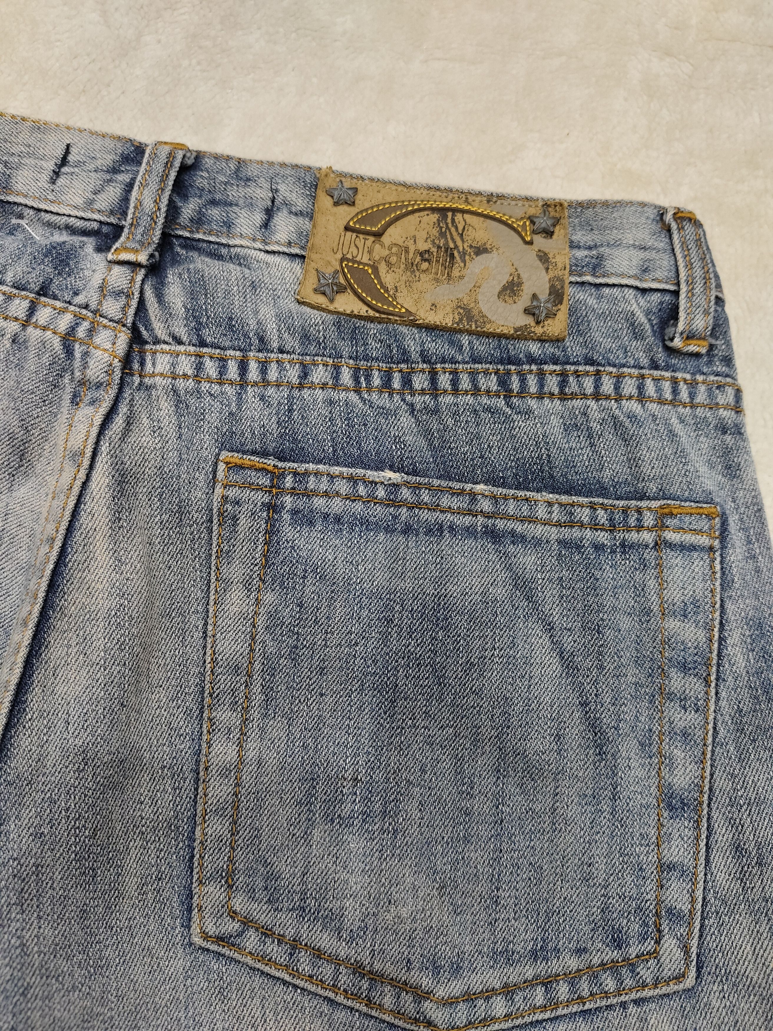 Just Cavalli 90s Just Cavalli❤️‍🔥Tiger Embroidered Y2K Rock Glam Flare Size 29" - 6 Thumbnail