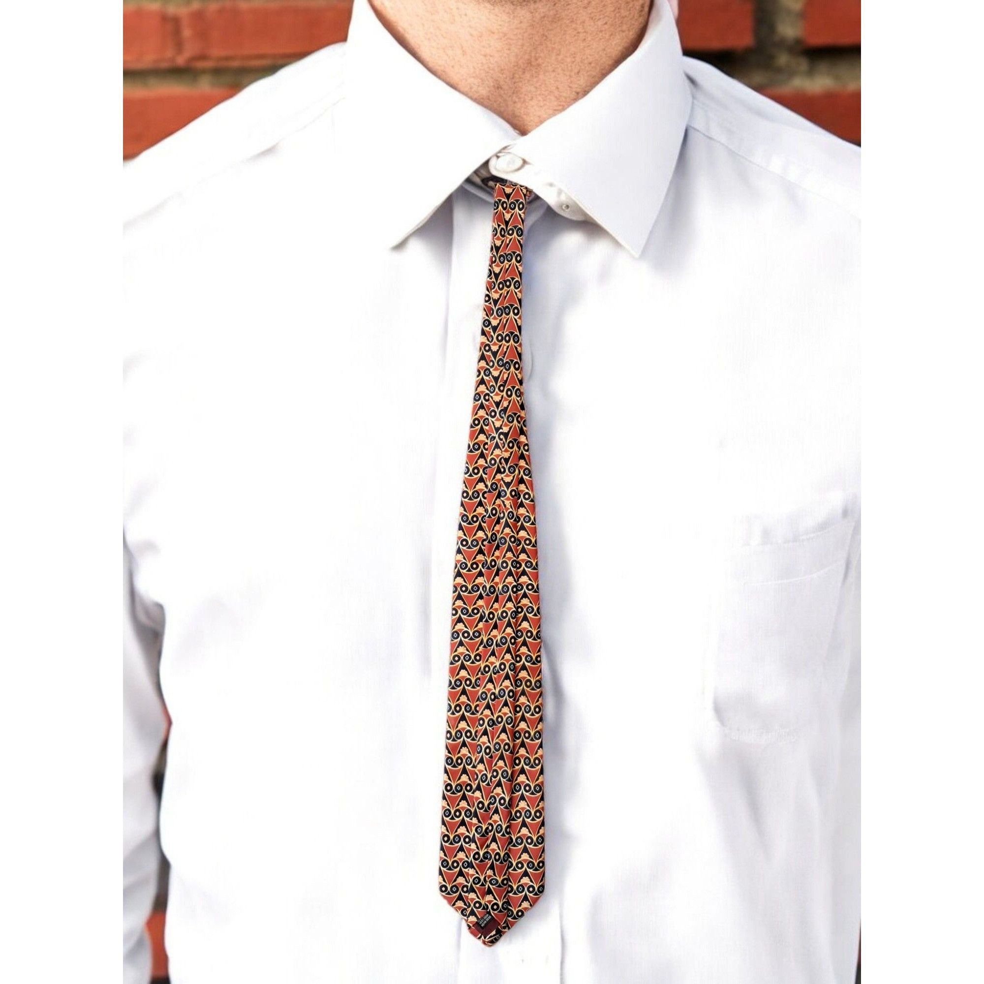 Vintage Ricci Como Firenze 100% Silk Tie—Vintage 1990s Italian Luxur Size ONE SIZE - 4 Thumbnail
