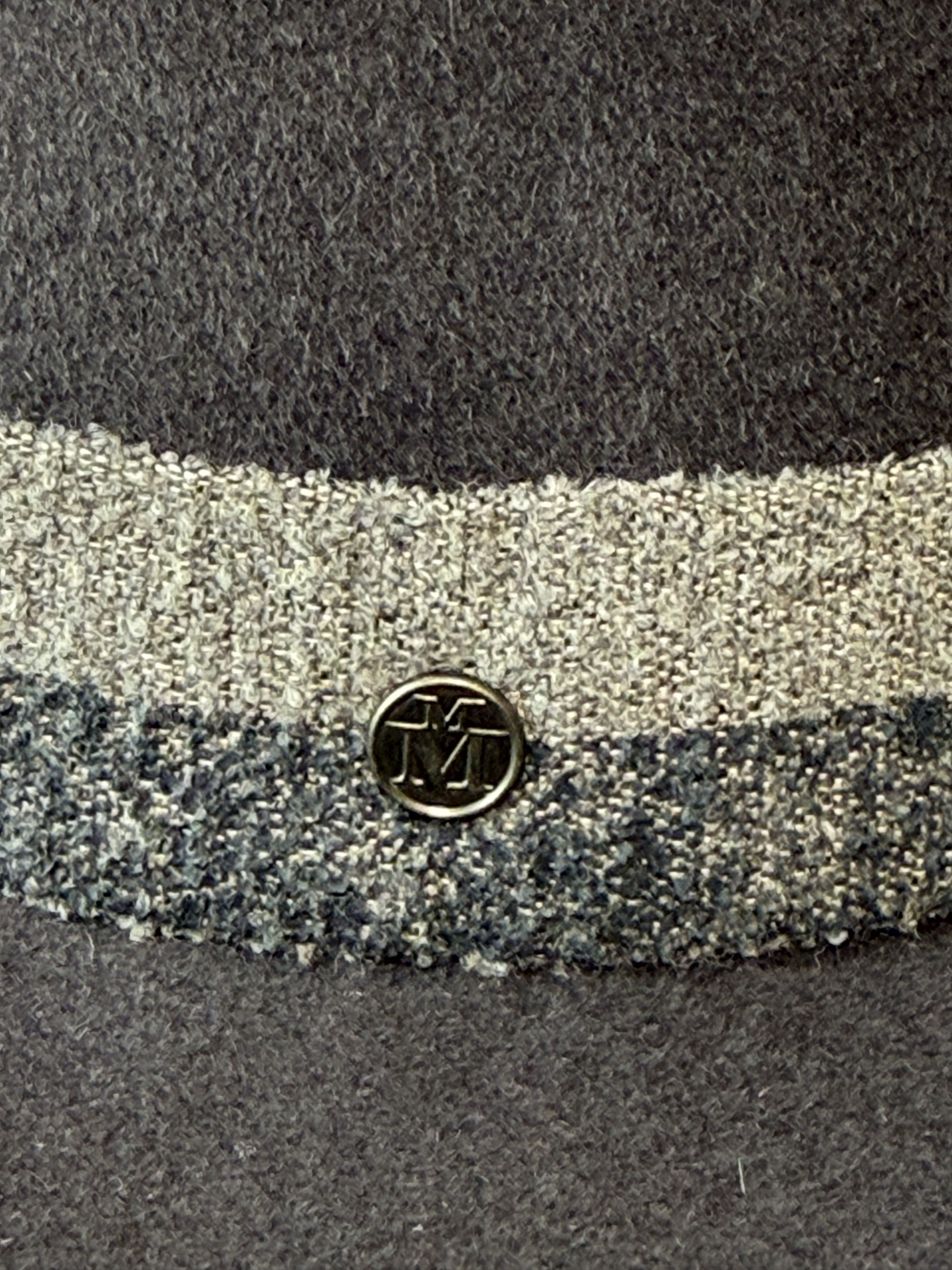 Maison Michel Maison Michel Paris Grey Navy Virginie Wool-Felt Hat Size S Size ONE SIZE - 5 Thumbnail