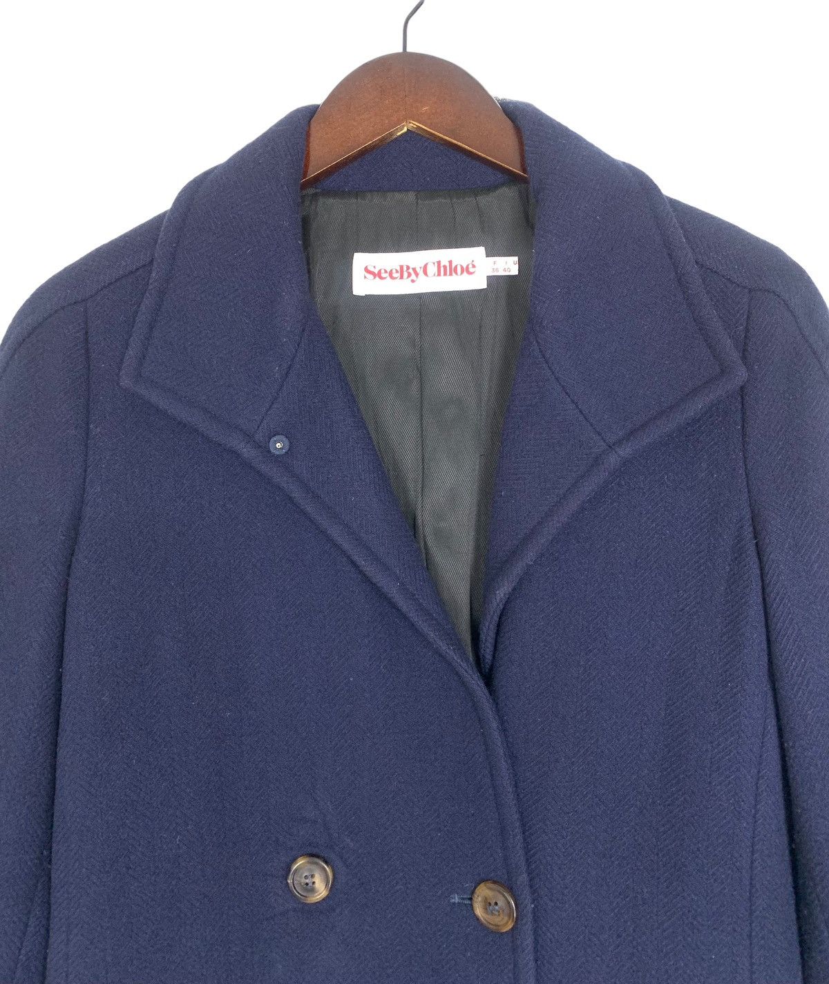 Designer × See by Chloe See By Chloe Designer Made In Italy Blazer Coat Haringbone Size S / US 4 / IT 40 - 3 Thumbnail