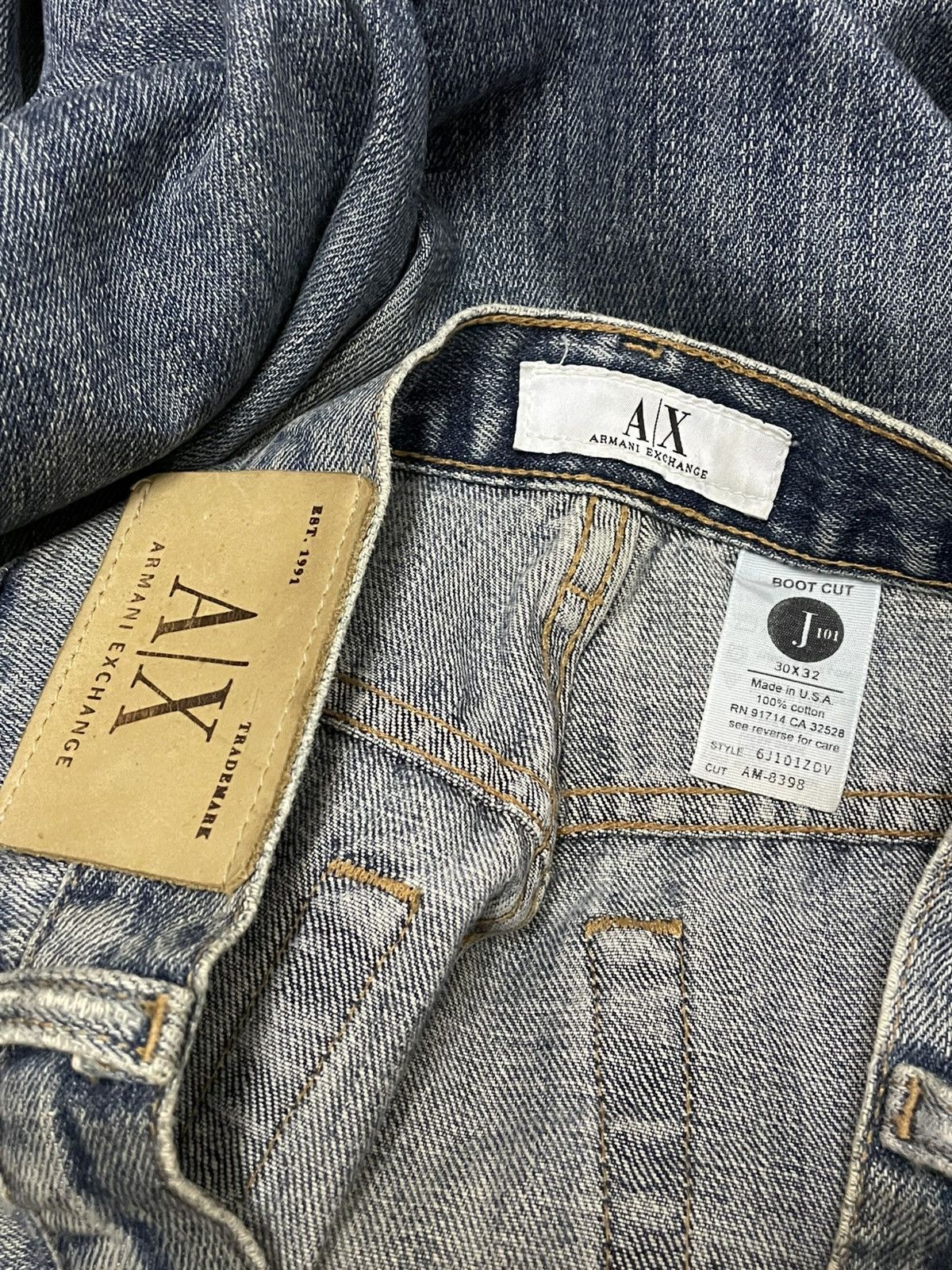 Armani Exchange Vintage 1990s Designer Armani Exchange Distressed Denim Size US 30 / EU 46 - 17 Thumbnail