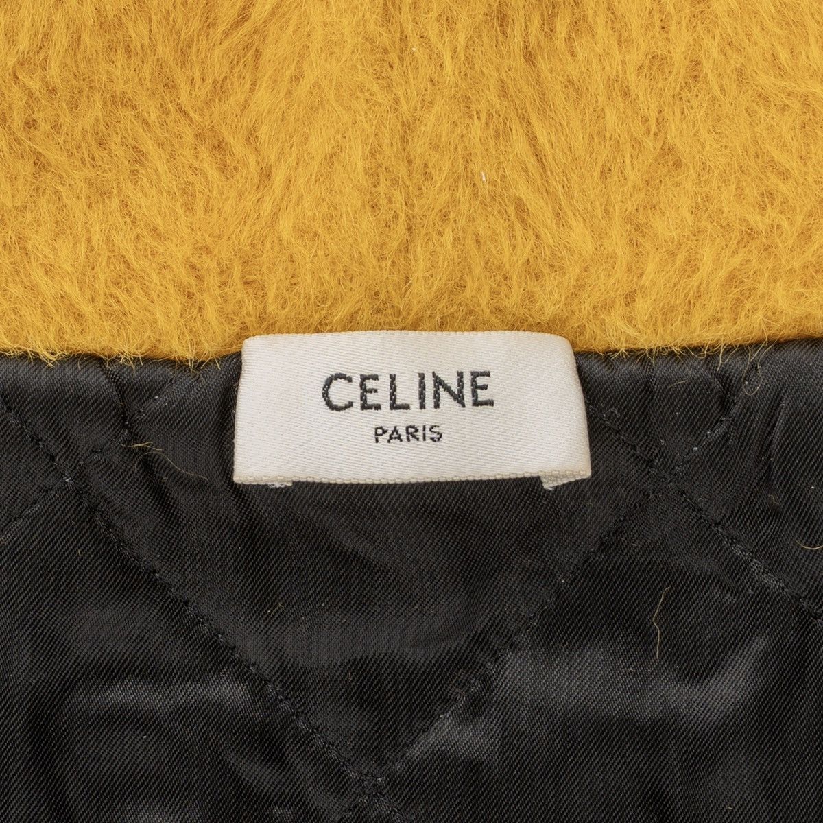 Celine Beaded Logo Wool Hooded Sweatshirt Yellow Size US L / EU 52-54 / 3 - 4 Thumbnail