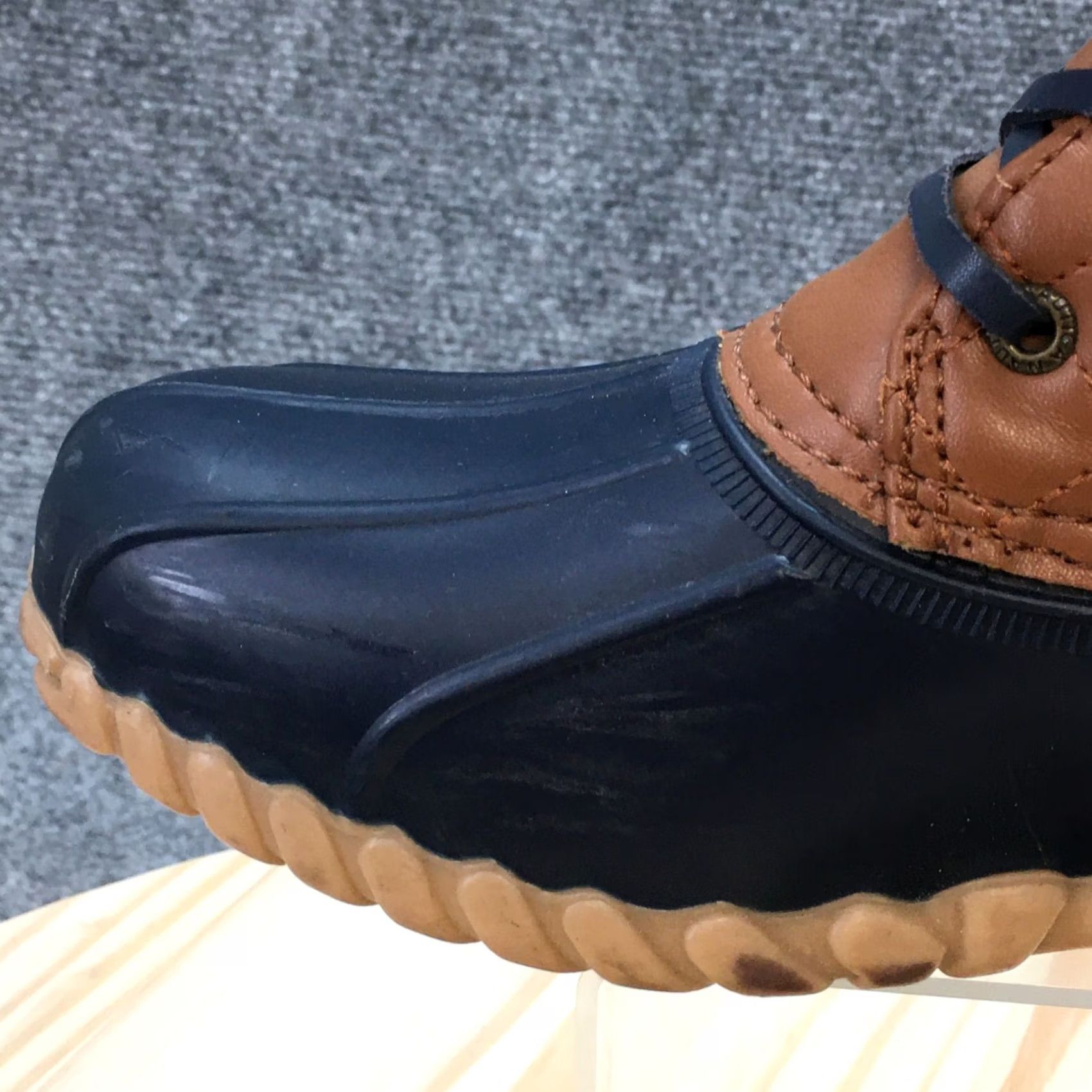 Nautica Nautica Duck Boots Womens 8 Dorsay Lace Up Ankle Top Brown Faux Leather Boot Mens? Size M / US 6-8 / IT 42-44 - 7 Thumbnail