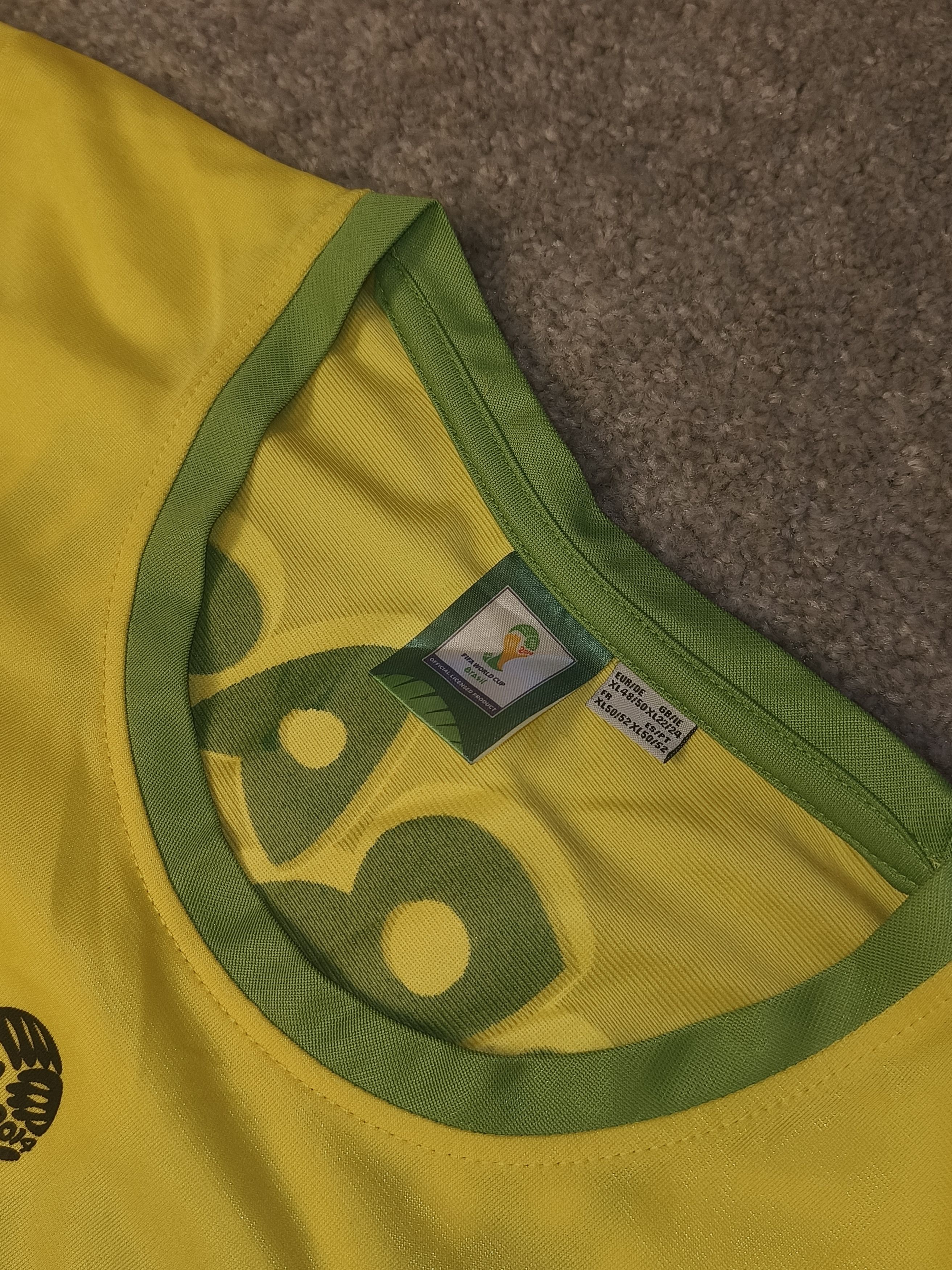 Other FIFA World Cup Brazil National Team Jersey #10 Yellow/Green Size US XL / EU 56 / 4 - 4 Thumbnail