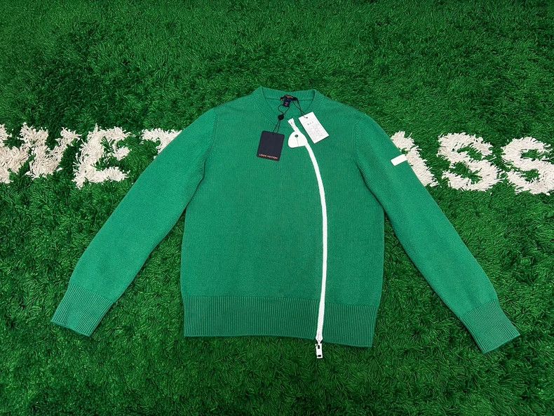 Louis Vuitton Louis Vuitton Green Zip Sleeve Sweater Size US L / EU 52-54 / 3 - 1 Thumbnail