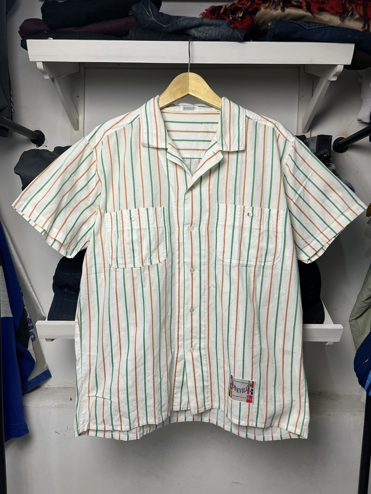 Boneville Vintage CP Company Boneville Stripes Button up Shirt Size US XL / EU 56 / 4 - 1 Thumbnail