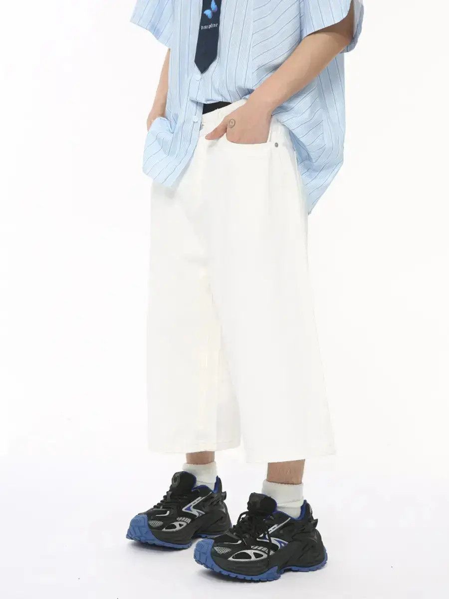 Japanese Brand Retro loose solid color denim shorts Size US 32 / EU 48 - 2 Thumbnail