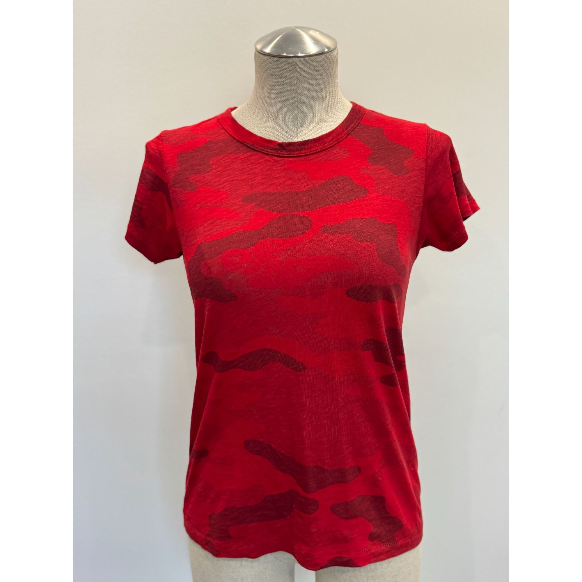 Rag & Bone Rag & Bone Camo Tee in Red Size XS Size XS / US 0-2 / IT 36-38 - 2 Thumbnail