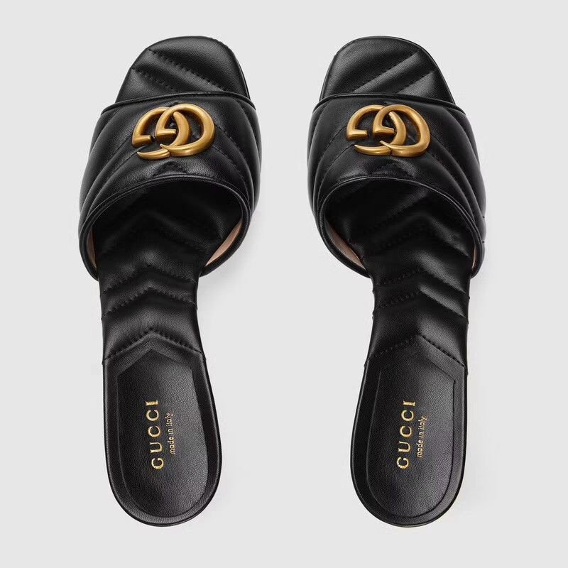 Gucci o1s1wg110425 Slide Sandals in Black Size US 4 / IT 34 - 6 Thumbnail