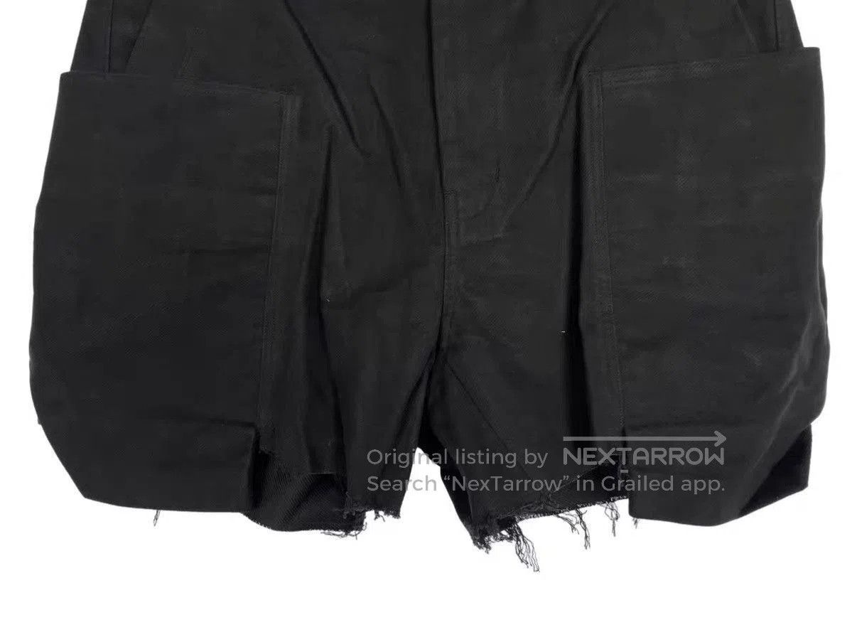 Rick Owens Black Cargo Shorts with Distressed Hem Size 34. Size US 34 / EU 50 - 4 Thumbnail