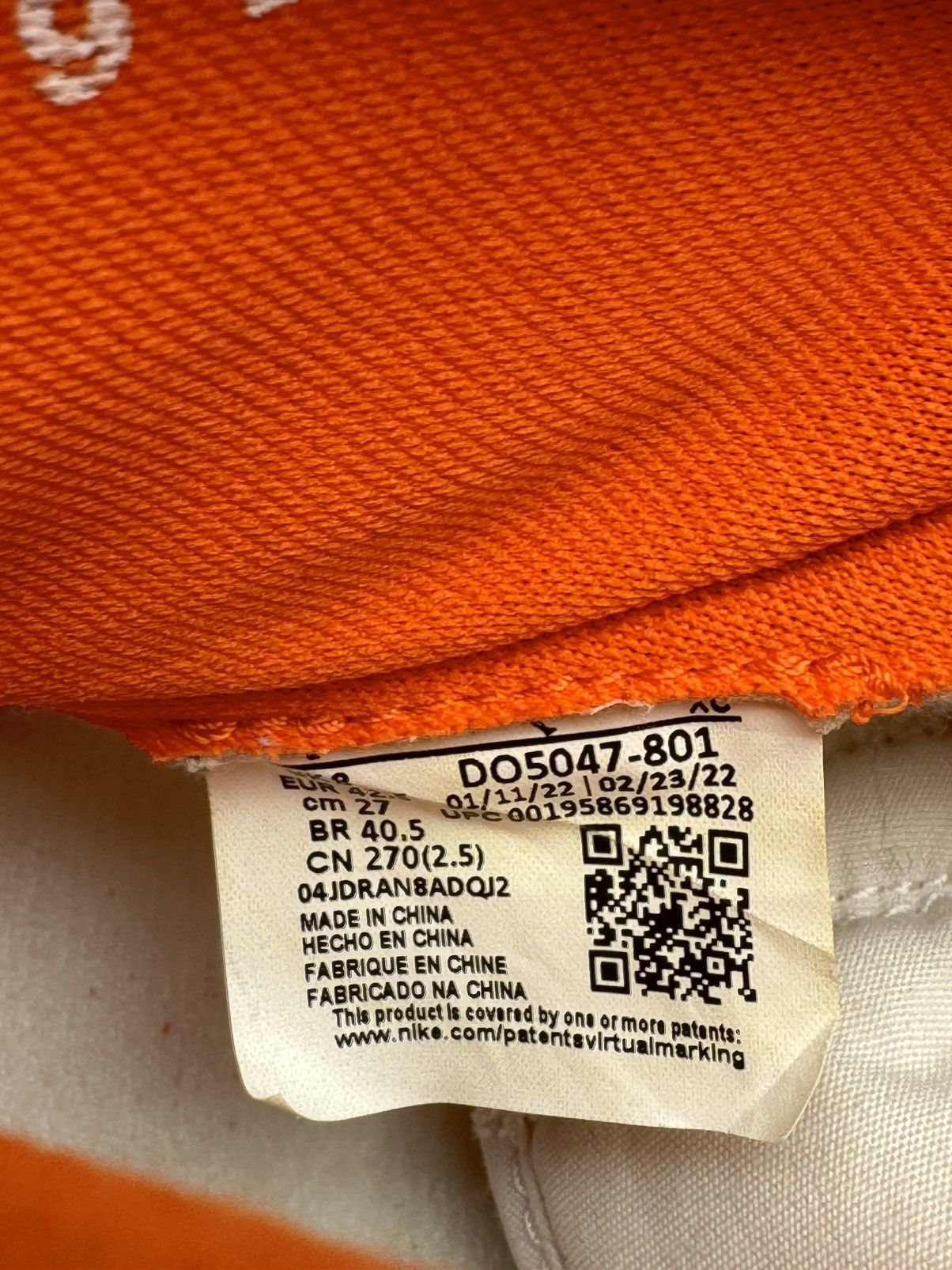 Jordan Brand Jordan 1 Retro AJKO Rush Orange Size US 9 / EU 42 - 12 Thumbnail