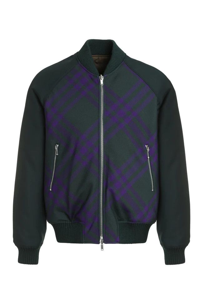 Burberry o1y0426 Bomber Jacket in Dark Green/Purple Size US S / EU 44-46 / 1 - 1 Thumbnail
