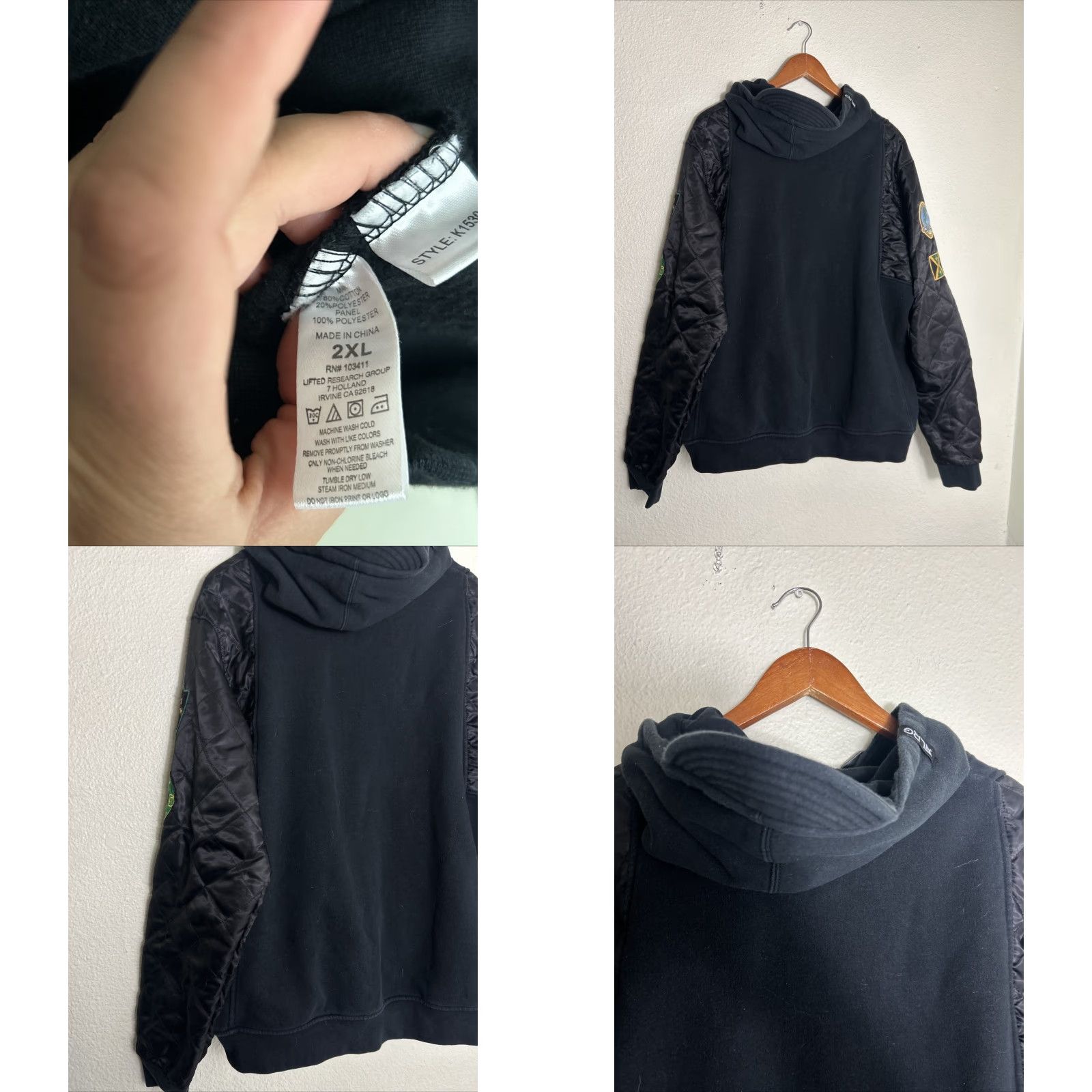 Vintage LRG Rock Unsteady Size 2XL Patchy Full Zip Jacket Mens Cotton Softshell Black Size US XXL / EU 58 / 5 - 9 Thumbnail