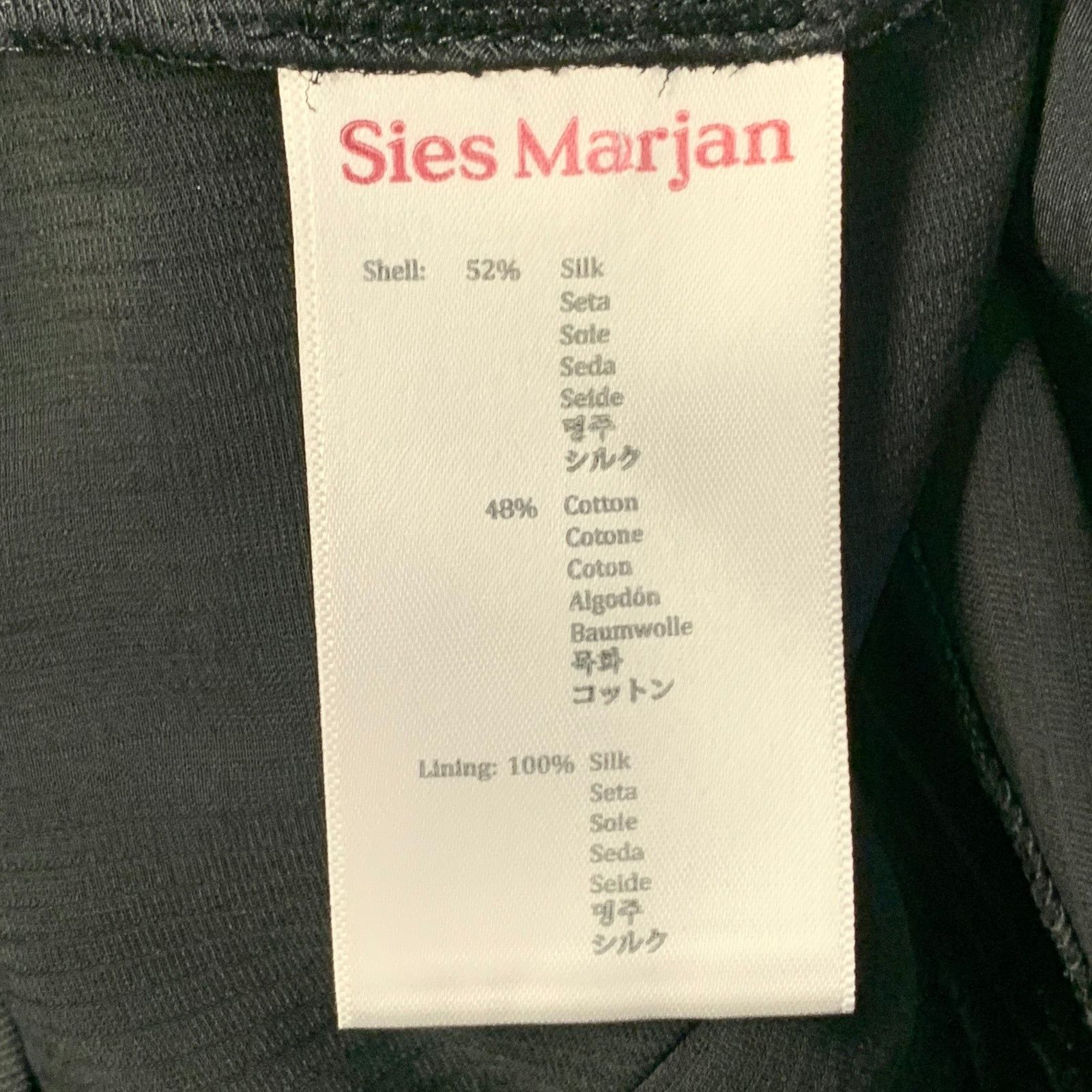 Sies Marjan S Black Velvet Silk Cotton Button Up Shirt Pants Set Size US S / EU 44-46 / 1 - 12 Thumbnail