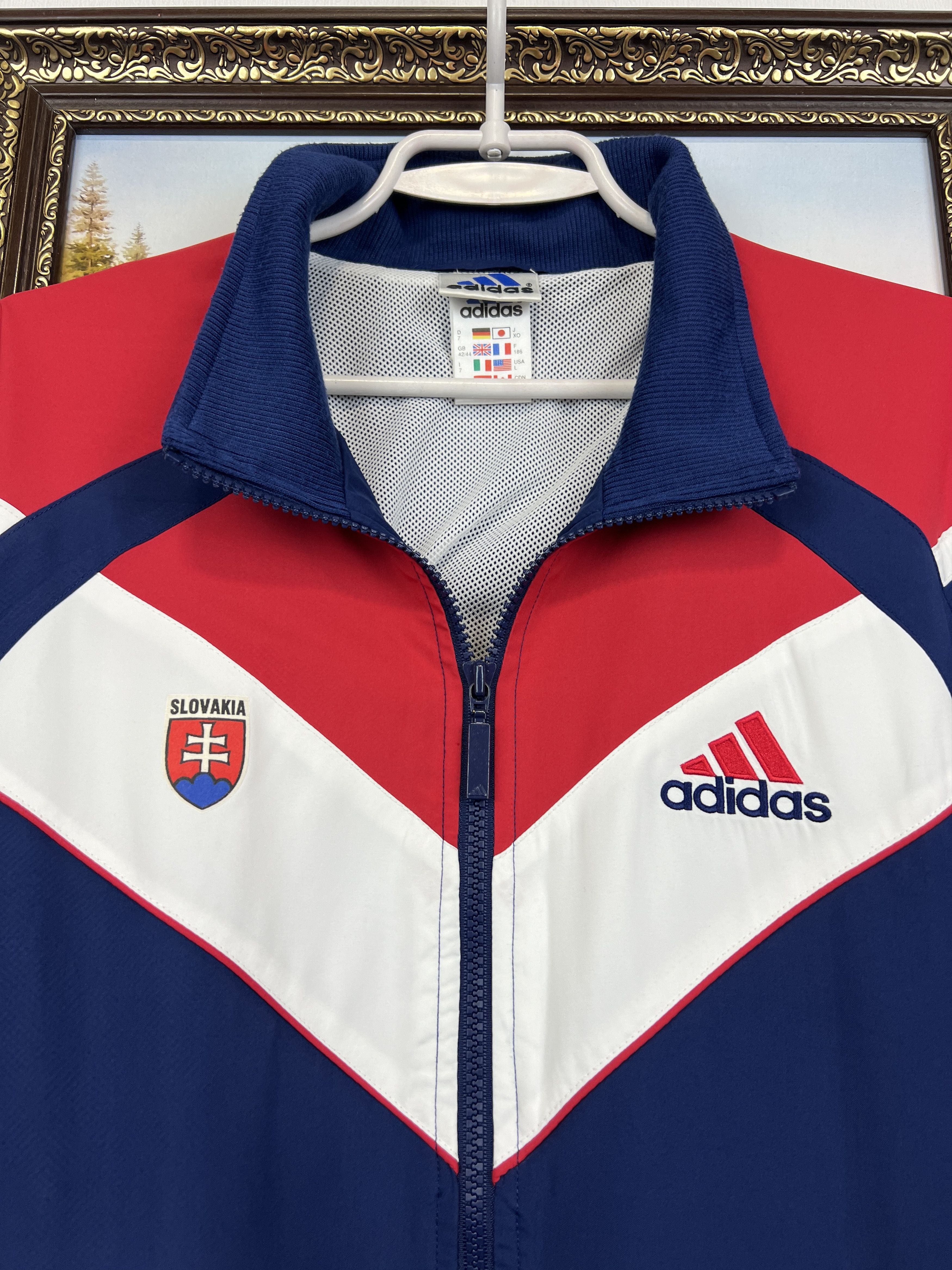 Adidas Vintage Adidas Slovakia Olympics Jacket Track Top Rare Zip Size US L / EU 52-54 / 3 - 3 Thumbnail