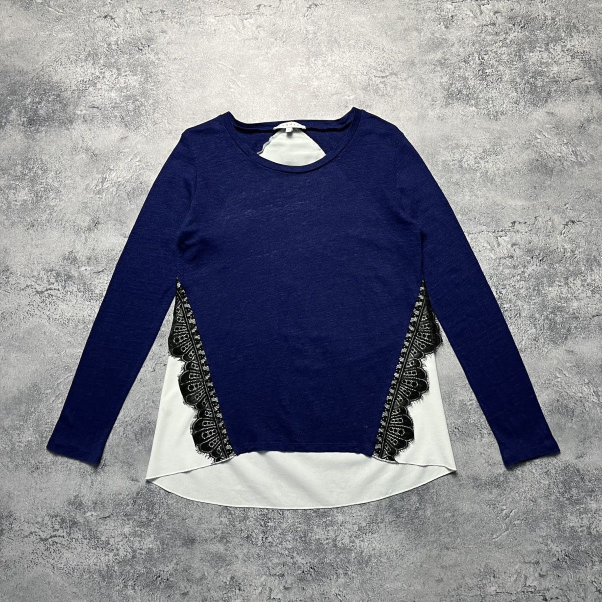 Sandro Sandro Paris Lace Blouse Longsleeve Streetwear Designer Size M / US 6-8 / IT 42-44 - 1 Thumbnail