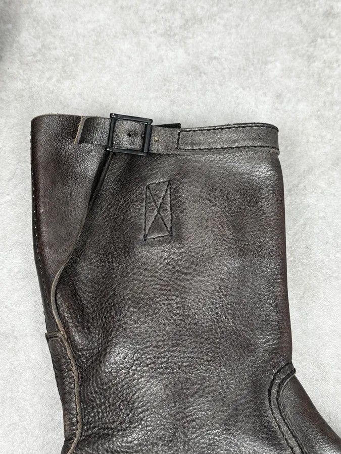 Vintage 2000s Premiata Dark Brown Eroded Leather Boots Size US 12 / EU 45 - 7 Thumbnail