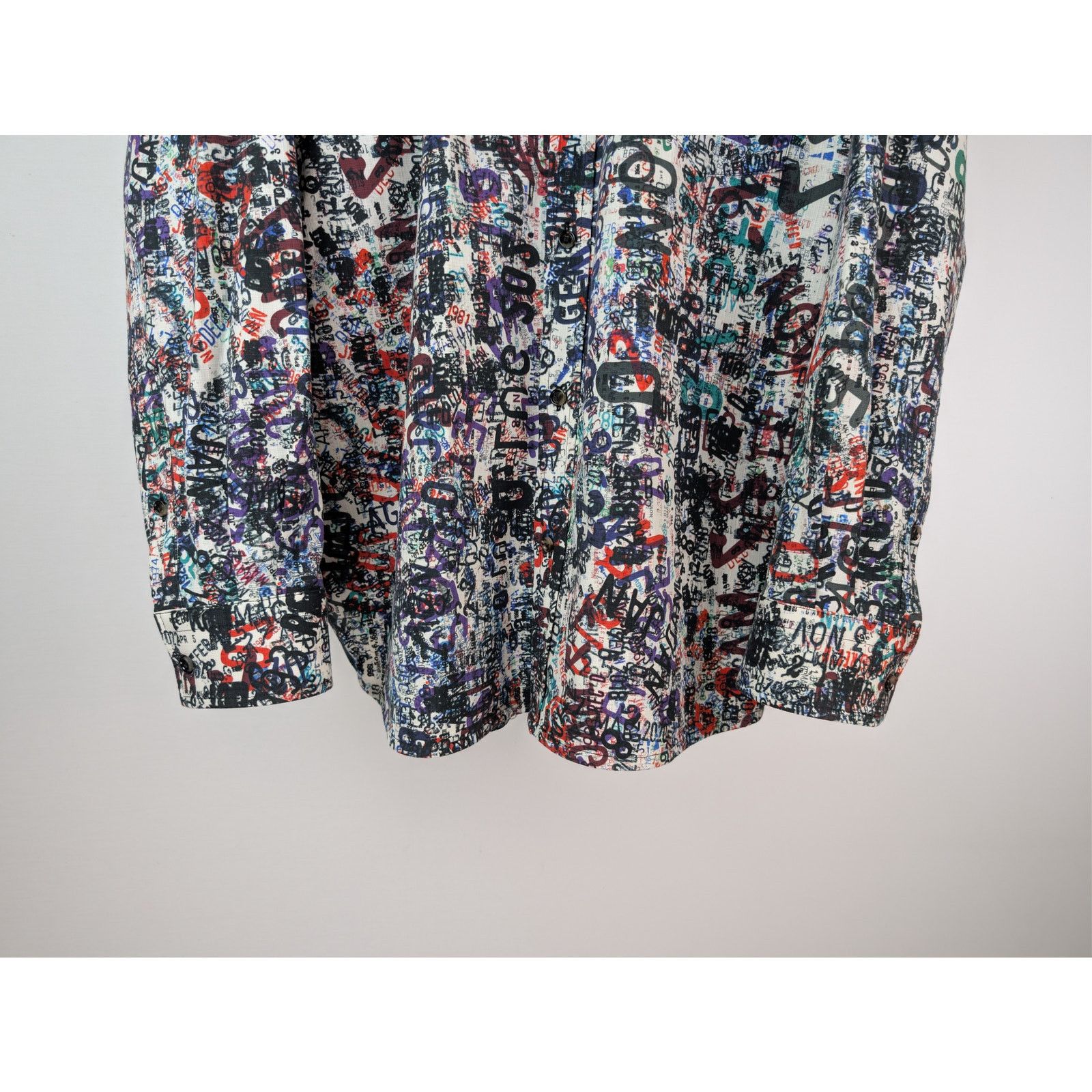 Bottega Veneta o1rshd1 Cotton Wool Date Memory Print Shirt in Chalk / Multi Size US L / EU 52-54 / 3 - 4 Thumbnail