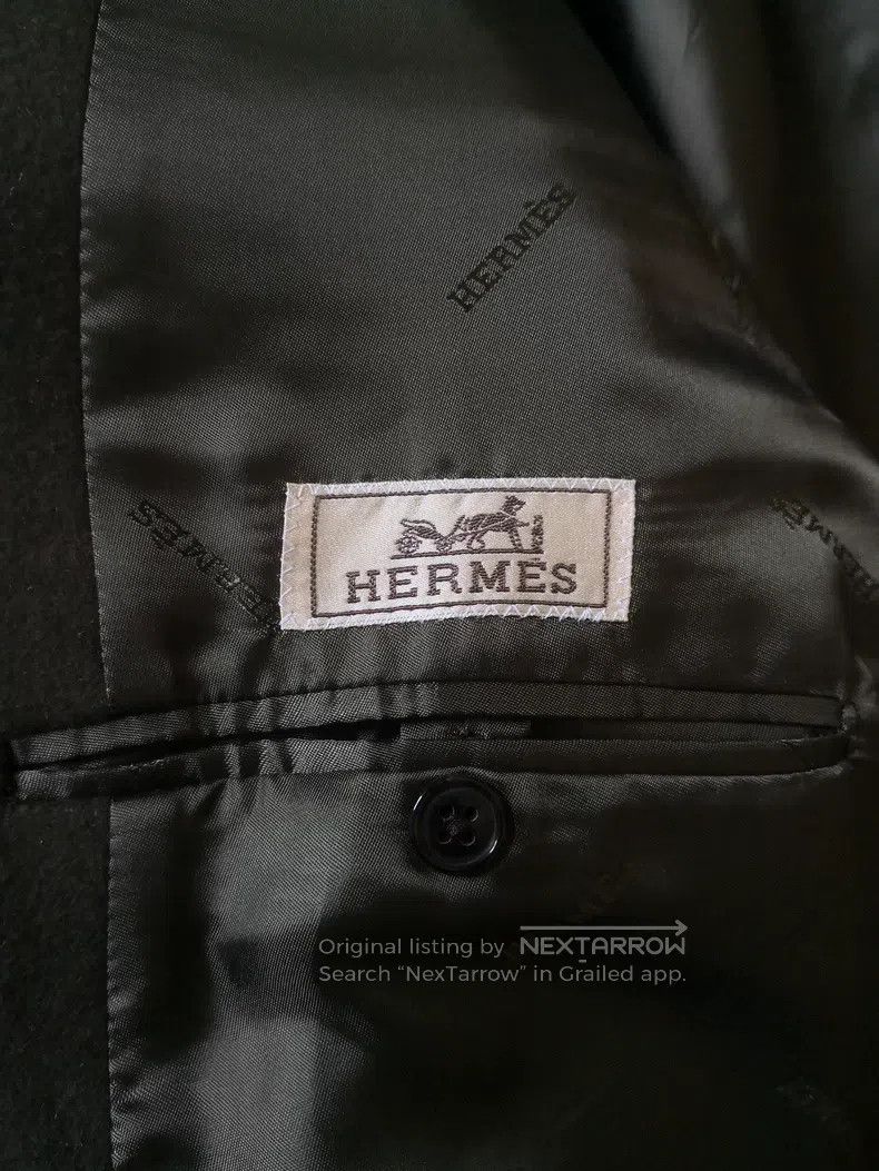 Hermes Hermes Men's cashmere coat, olive green, 100% cashmere Size US M / EU 48-50 / 2 - 5 Thumbnail