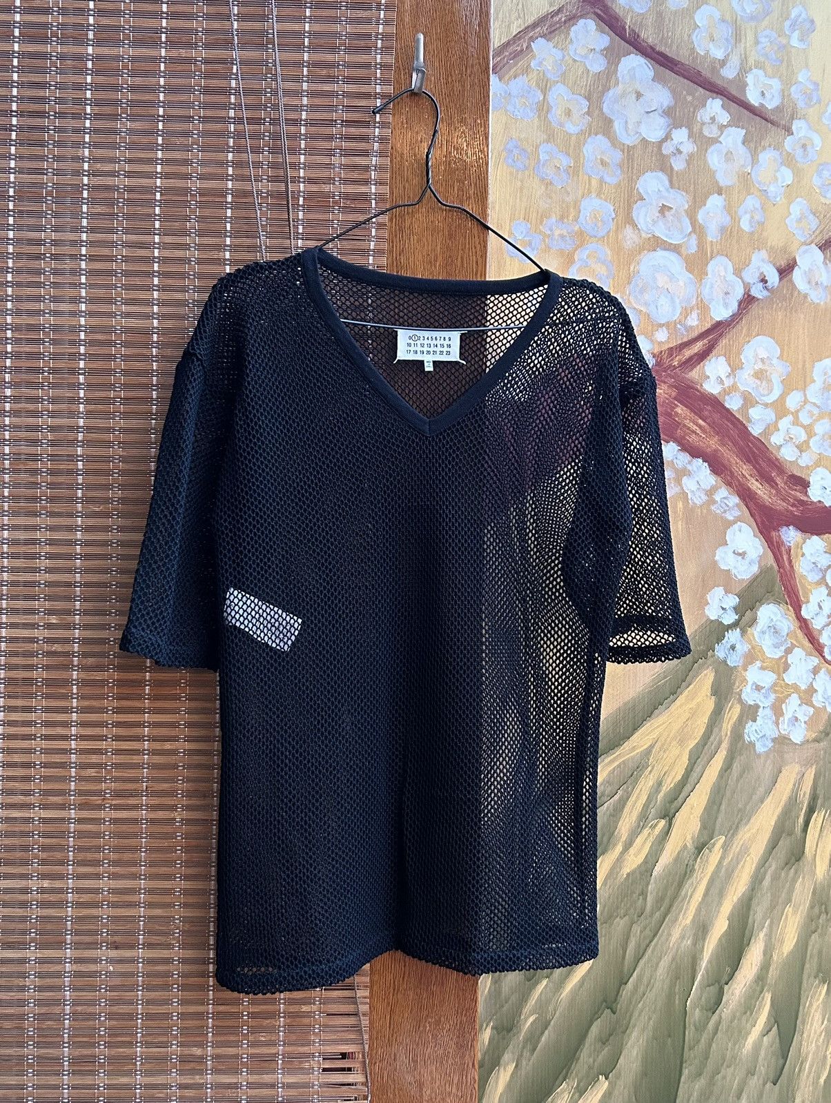 Maison Margiela Maison Martin Margiela Unisex Fishnet Knit Mesh V-Neck Top Size US S / EU 44-46 / 1 - 1 Thumbnail