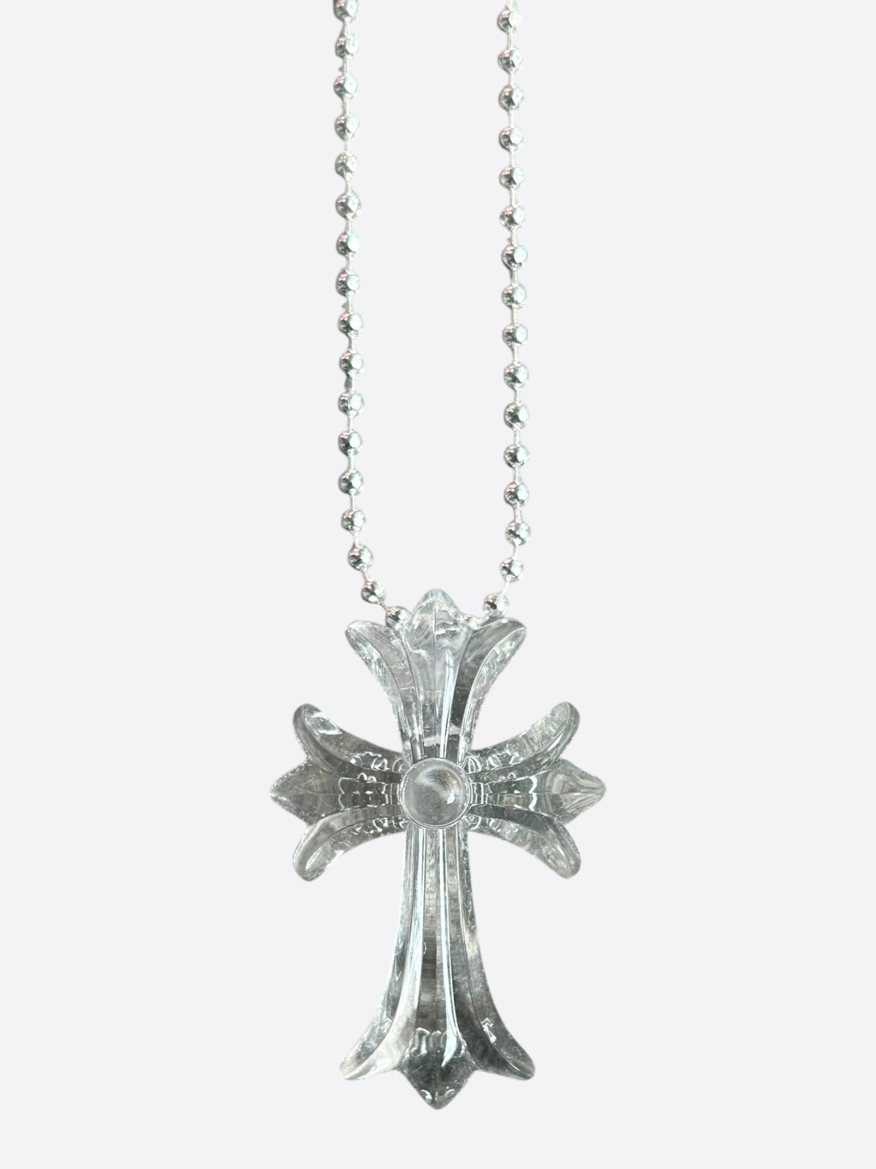 Chrome Hearts Chrome Hearts Transparent Silichrome Cross Necklace Size ONE SIZE - 1 Thumbnail