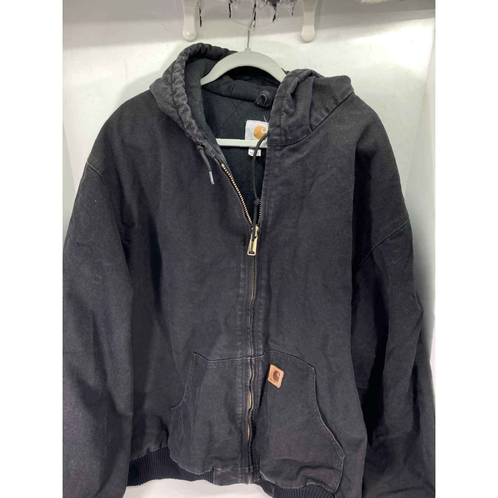 Carhartt VINTAGE Carhartt Jacket Coat Men 3XL Tall Black Duck Canvas Full Zip Hood J130 BLK Size US XXL / EU 58 / 5 - 2 Thumbnail