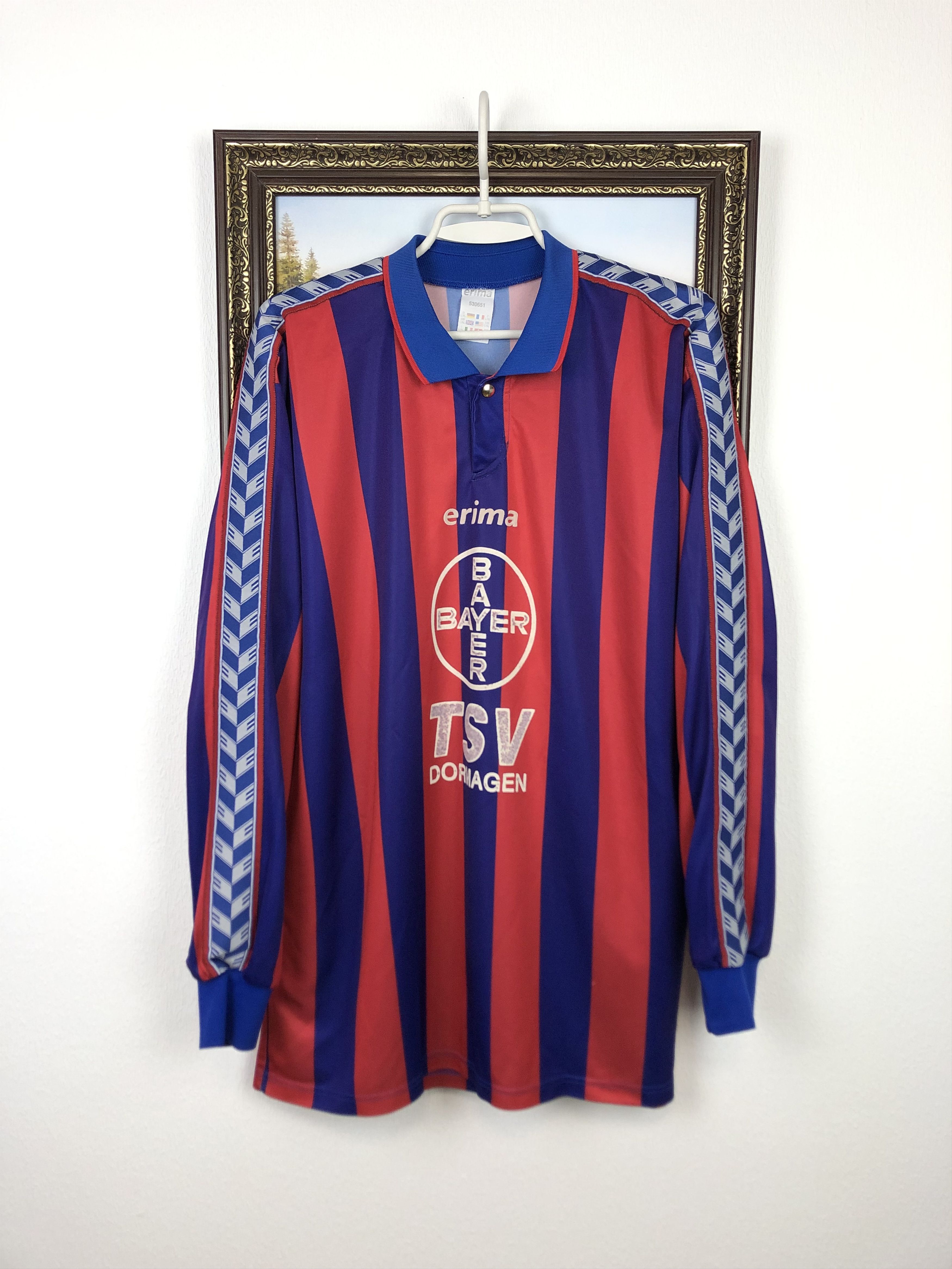 Vintage Bayer Uerdingen Germany football shirt Soccer Tee Trikot Size US XL / EU 56 / 4 - 1 Thumbnail