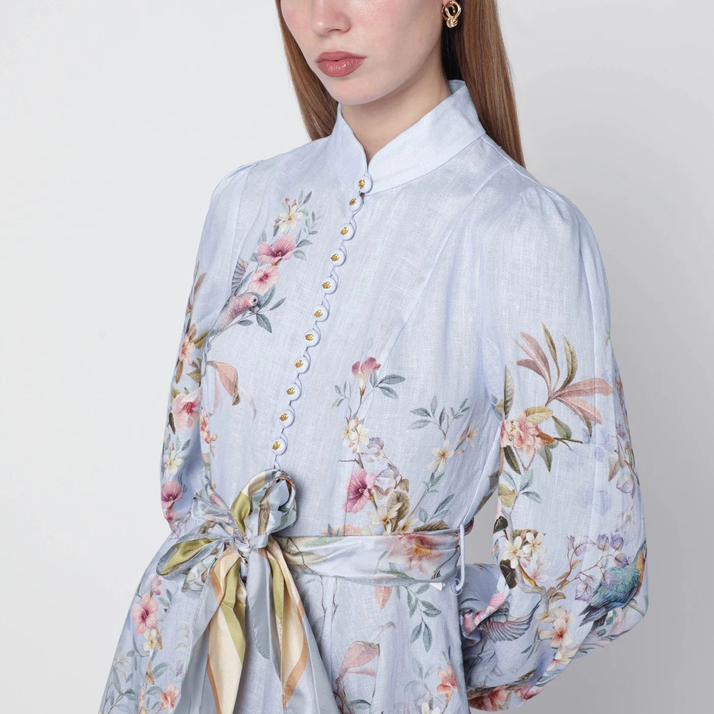Zimmermann o1d2blof0526 Midi Dress in Light Blue Size L / US 10 / IT 46 - 4 Thumbnail