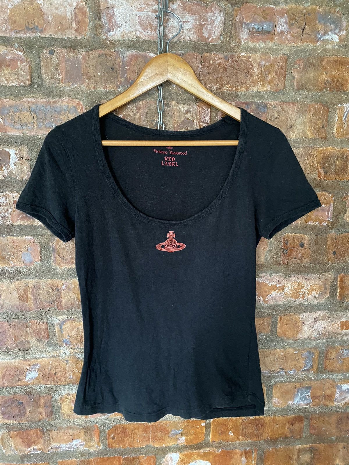 Vivienne Westwood 2000s Iconic embroidered center big logo tee Size M / US 6-8 / IT 42-44 - 2 Thumbnail