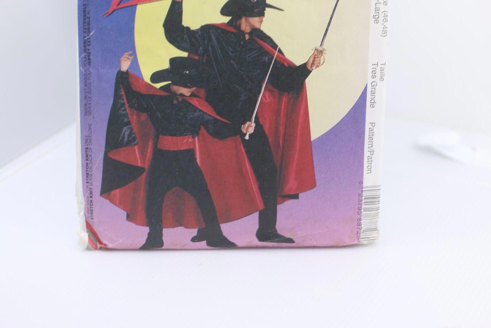 Other McCalls P389 Adult Zorro Costumes SewingPattern Size L 46-48 Size ONE SIZE - 3 Thumbnail