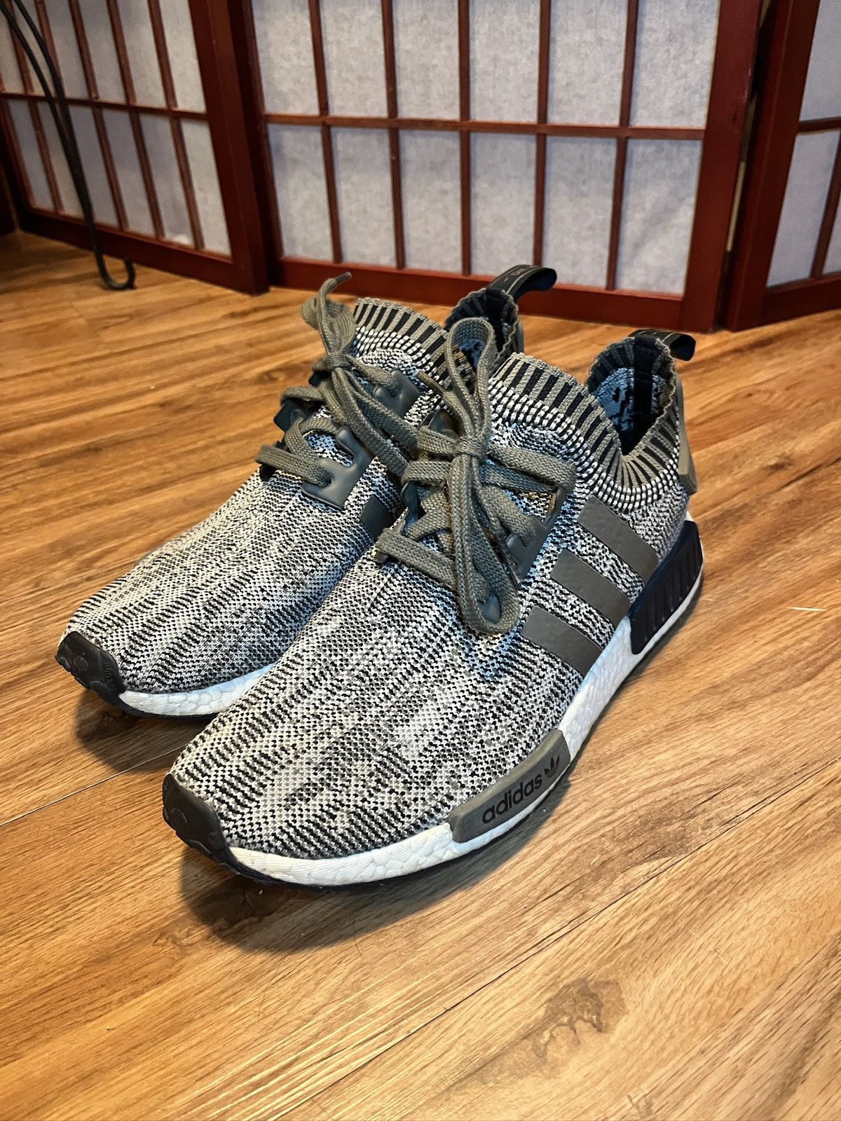 Adidas NMD R1 Core Black Grey Three | Grailed
